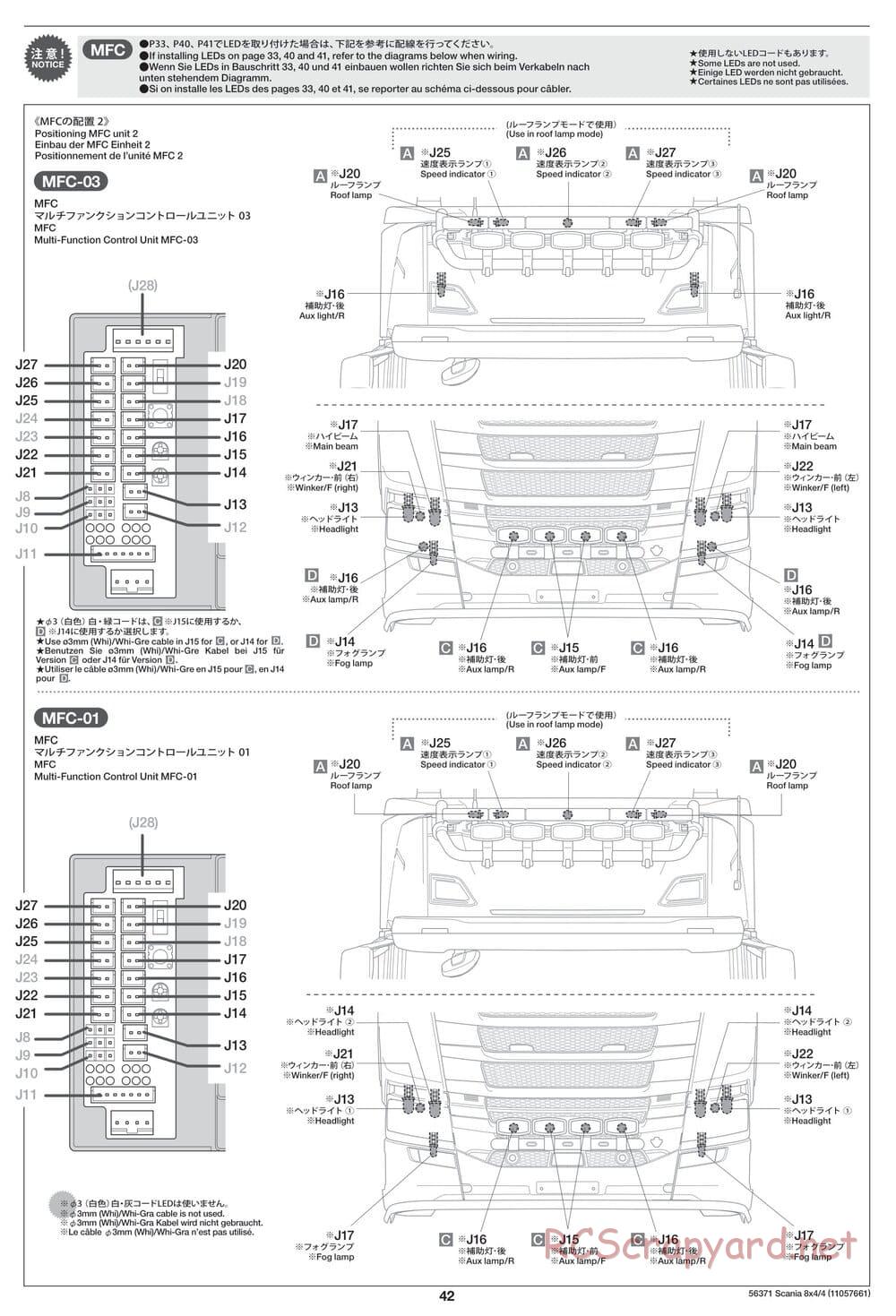Tamiya - Scania 770 S 8x4/4 Chassis - Manual - Page 42