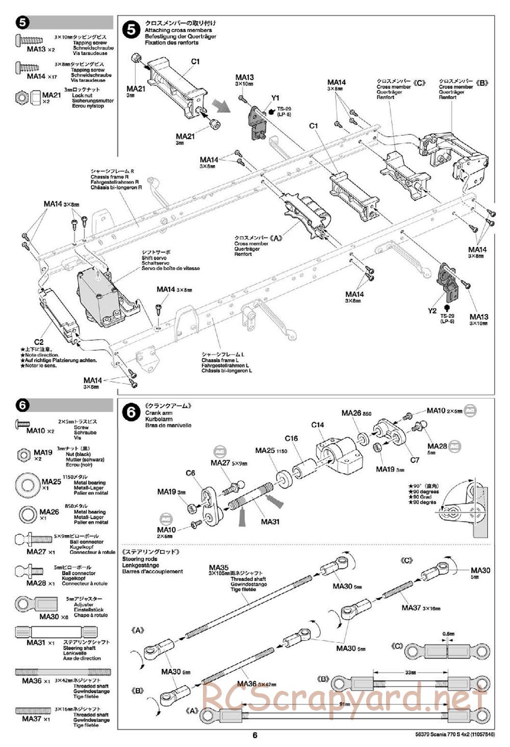 Tamiya - Scania 770S 4x2 Chassis - Manual - Page 6