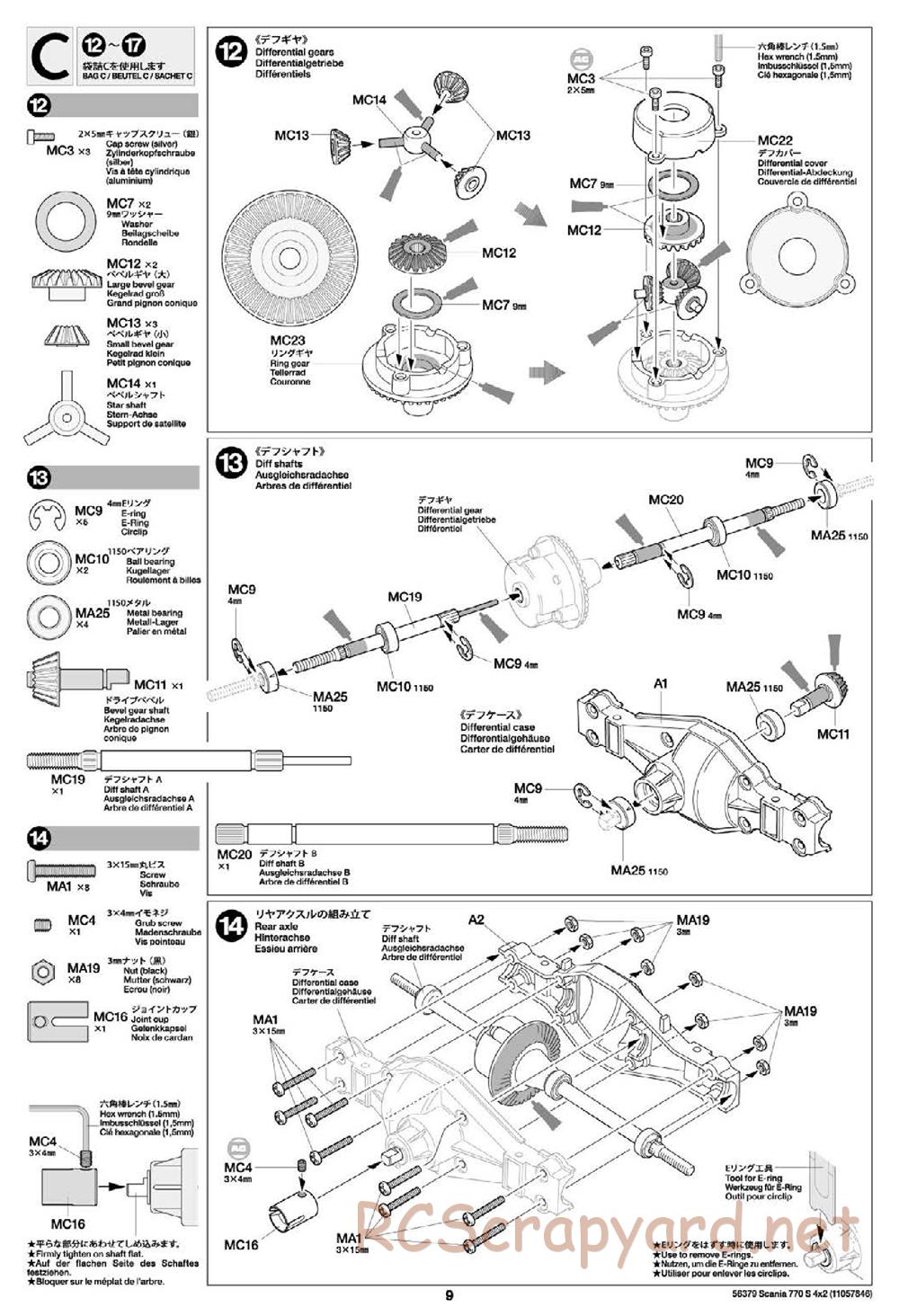 Tamiya - Scania 770S 4x2 Chassis - Manual - Page 9