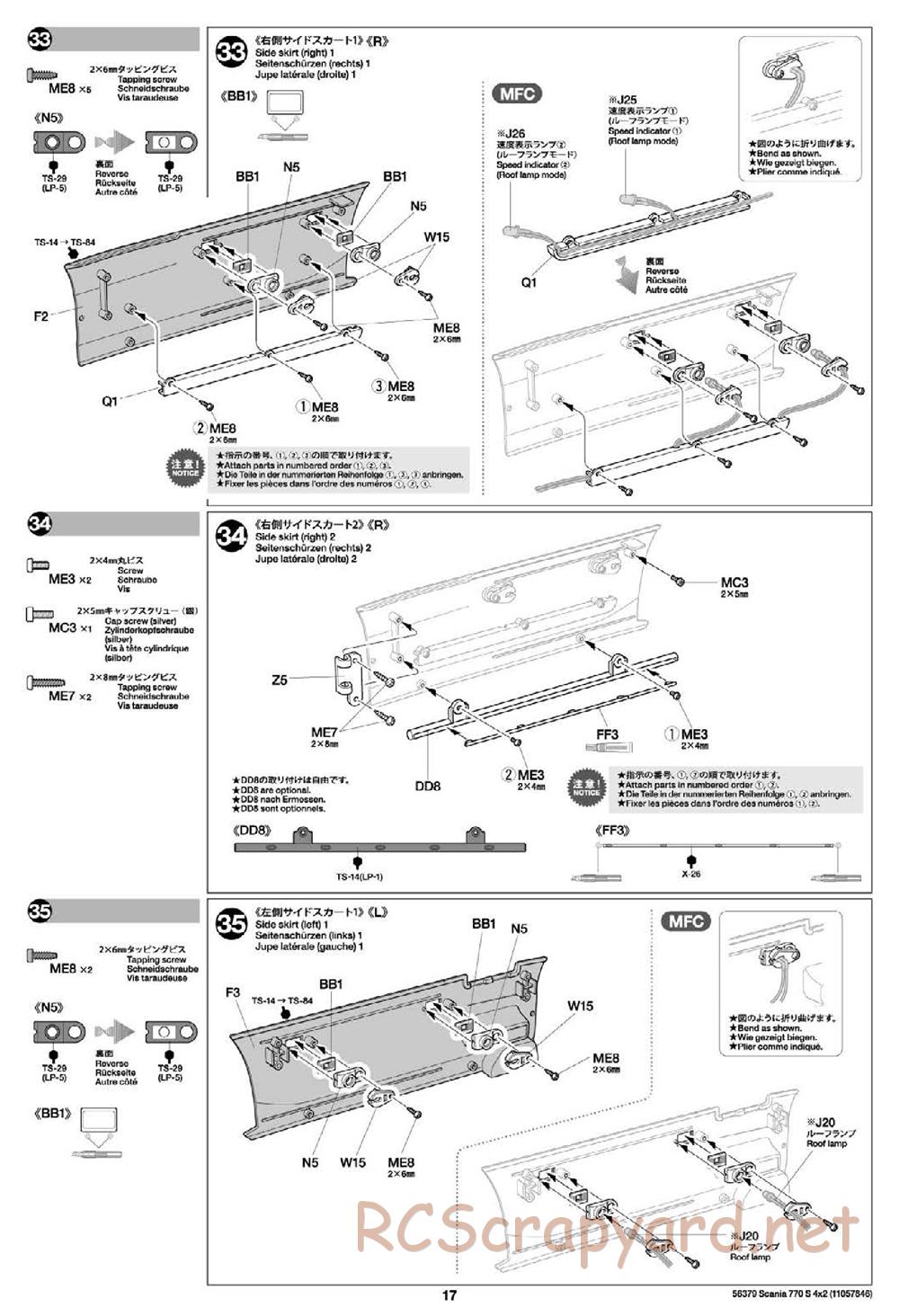 Tamiya - Scania 770S 4x2 Chassis - Manual - Page 17