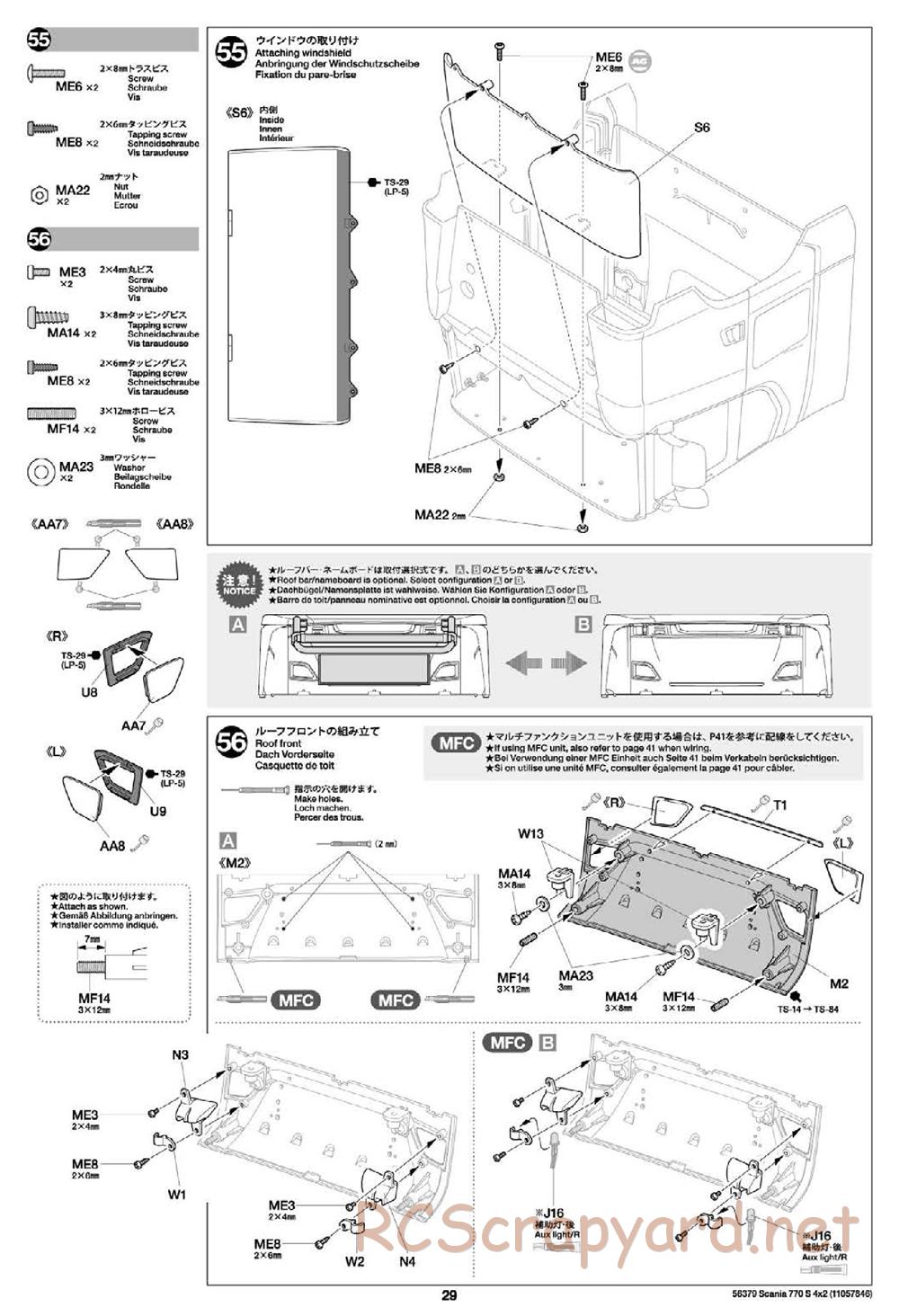 Tamiya - Scania 770S 4x2 Chassis - Manual - Page 29