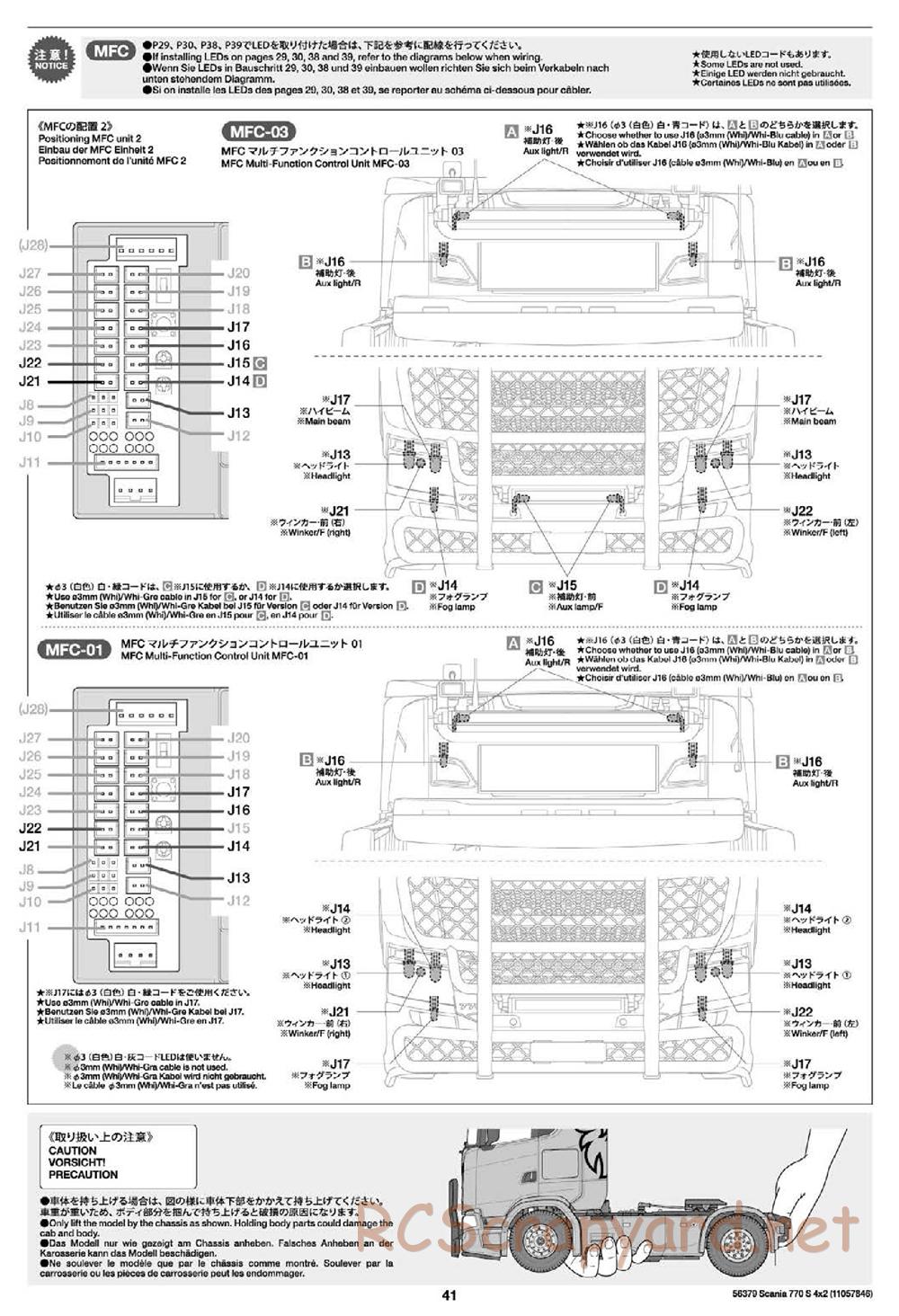 Tamiya - Scania 770S 4x2 Chassis - Manual - Page 41