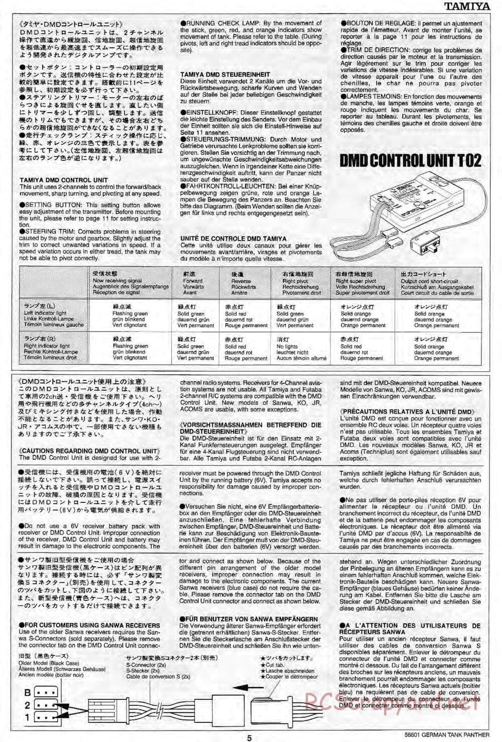 Tamiya - German Tank Panther A - 1/25 Scale Chassis - Manual - Page 5