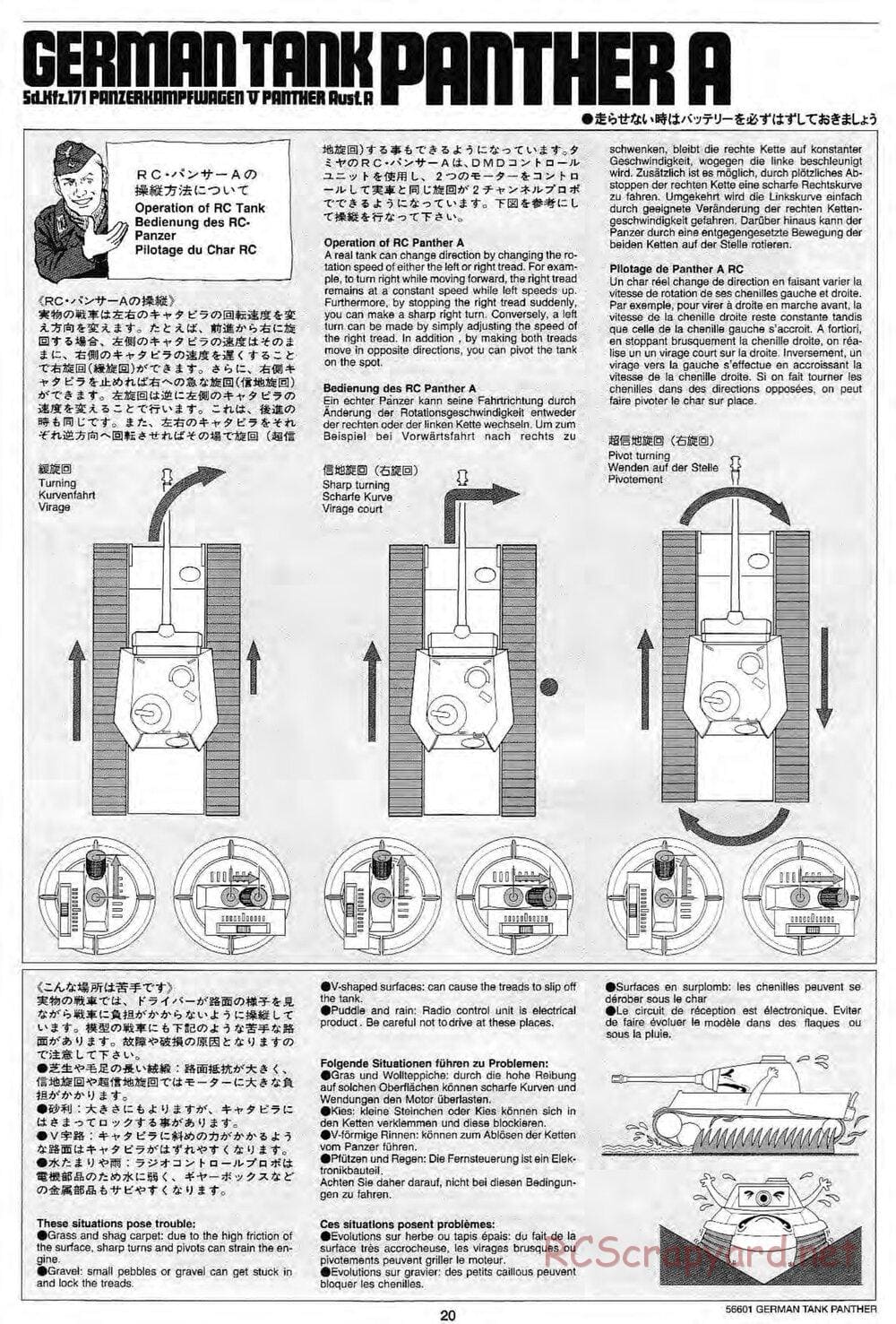 Tamiya - German Tank Panther A - 1/25 Scale Chassis - Manual - Page 20