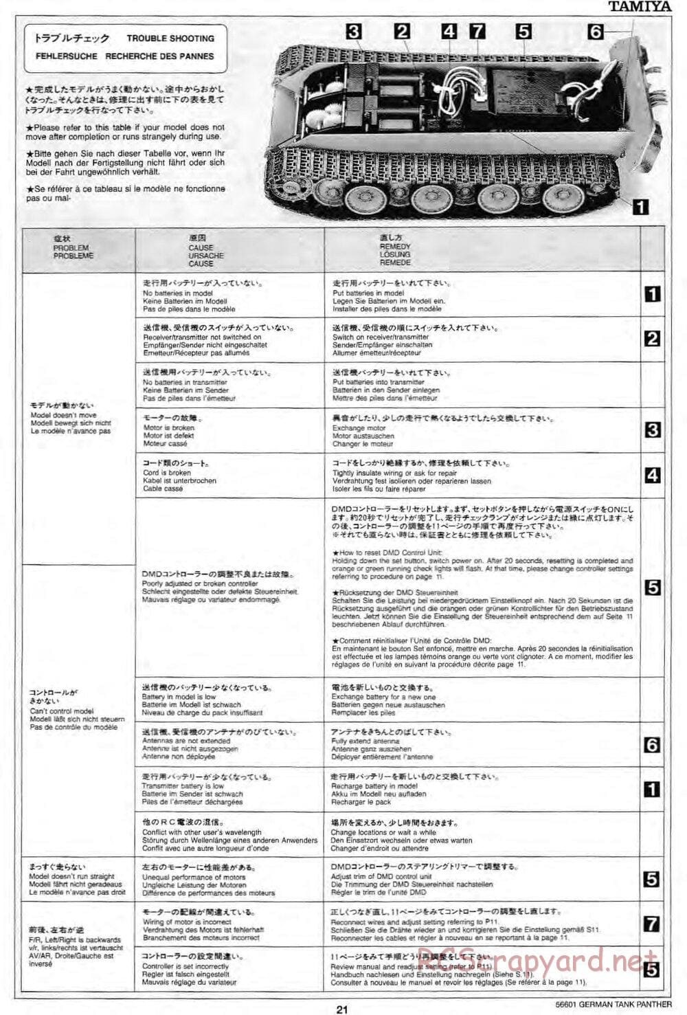 Tamiya - German Tank Panther A - 1/25 Scale Chassis - Manual - Page 21