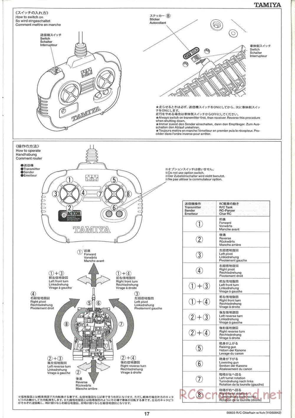 Tamiya - British Army Battle Tank Cheiftain - 1/25 Scale Chassis - Manual - Page 17