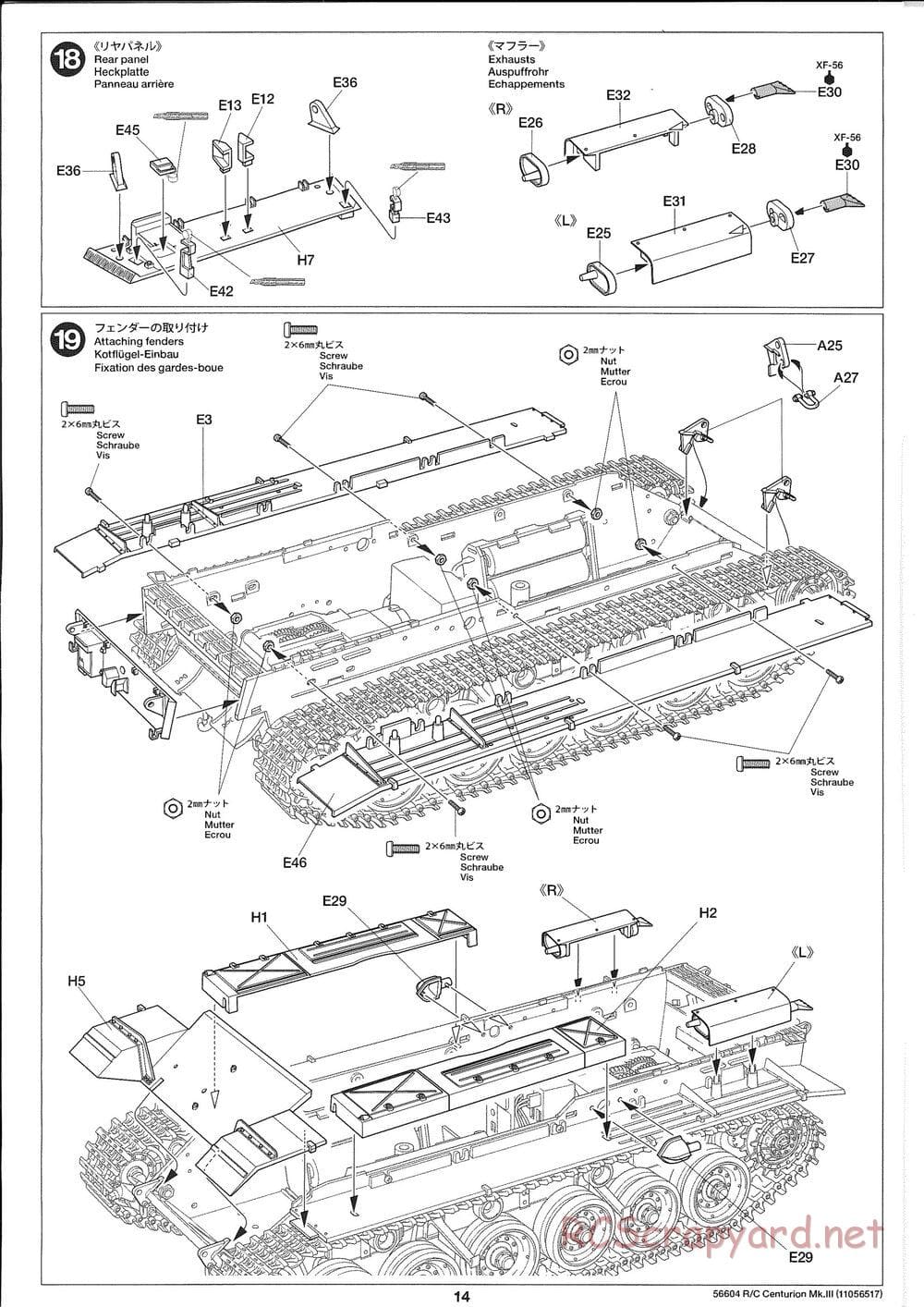 Tamiya - British Tank Centurion Mk.III - 1/25 Scale Chassis - Manual - Page 14