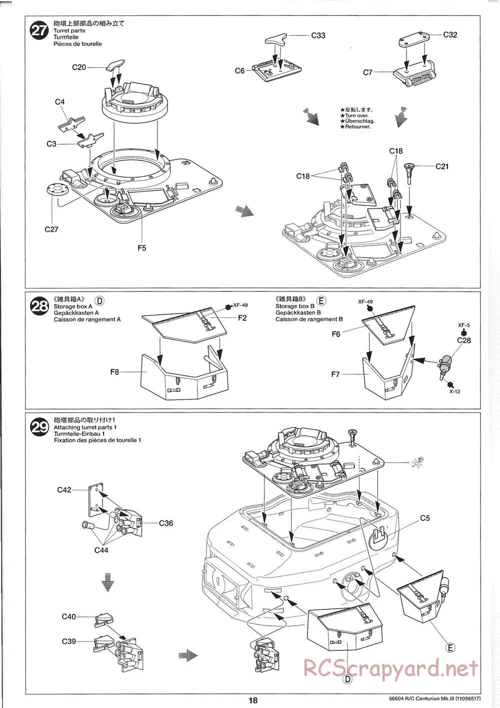 Tamiya - British Tank Centurion Mk.III - 1/25 Scale Chassis - Manual - Page 18