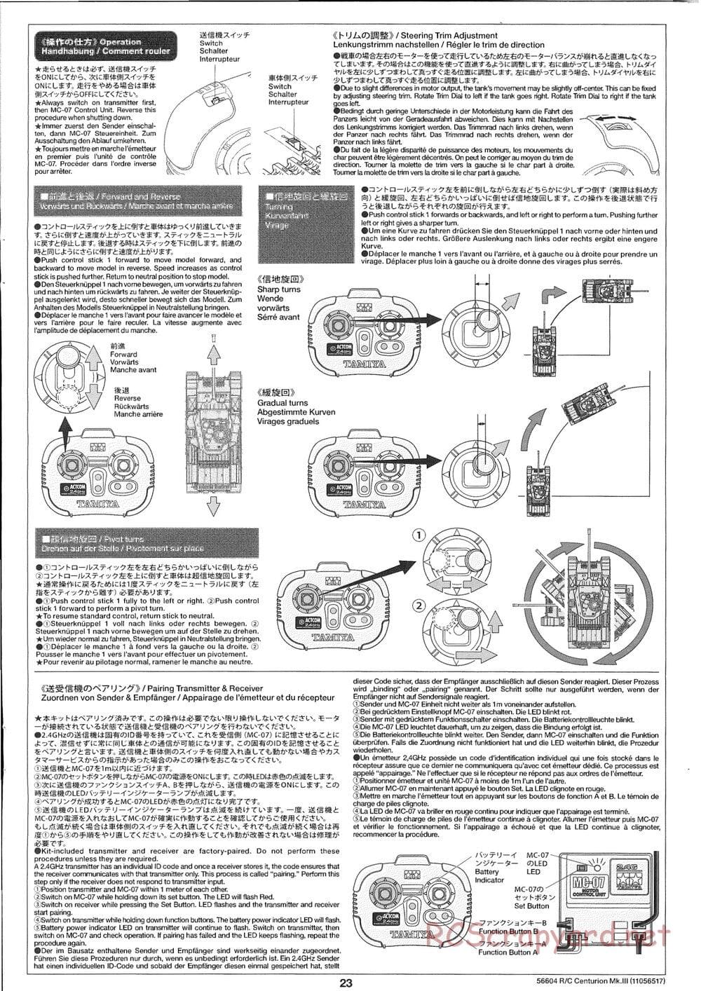 Tamiya - British Tank Centurion Mk.III - 1/25 Scale Chassis - Manual - Page 23