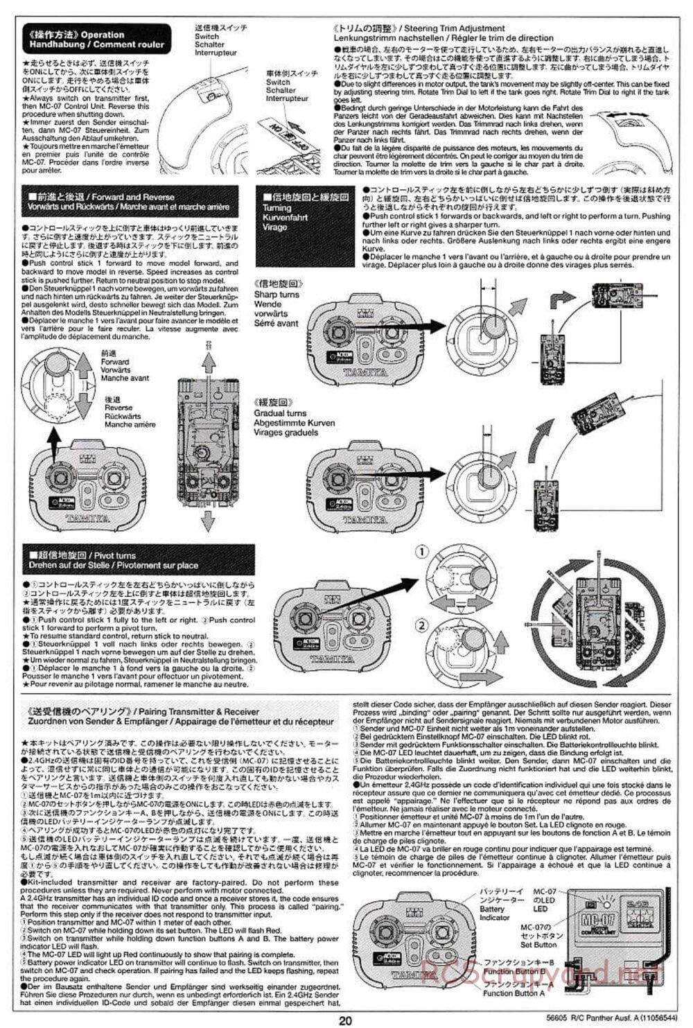 Tamiya - German Tank Panther Ausf.A - 1/25 Scale Chassis - Manual - Page 20