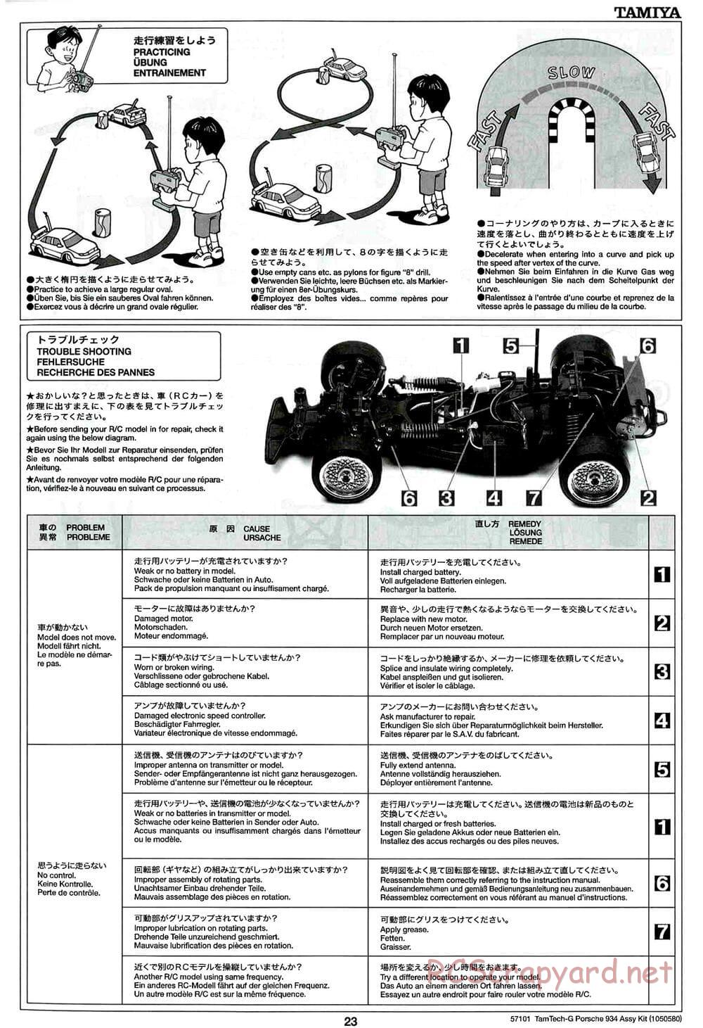 Tamiya - Porsche Turbo RSR - GT-01 Chassis - Manual - Page 23