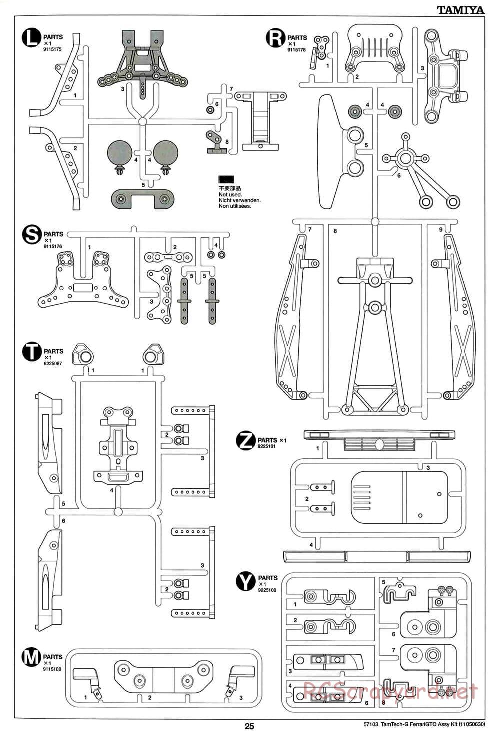 Tamiya - Ferrari 288 GTO - GT-01 Chassis - Manual - Page 25