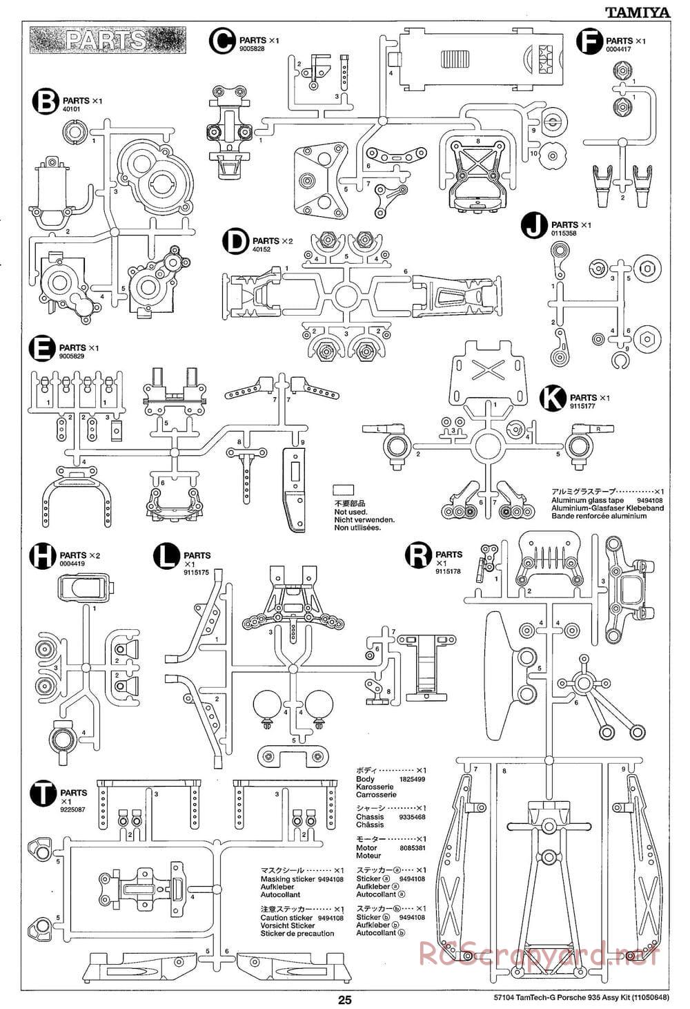 Tamiya - Porsche 935 Martini - GT-01 Chassis - Manual - Page 25