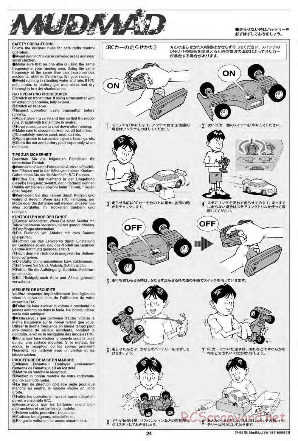 Tamiya - MudMad - SW-01 Chassis - Manual - Page 24