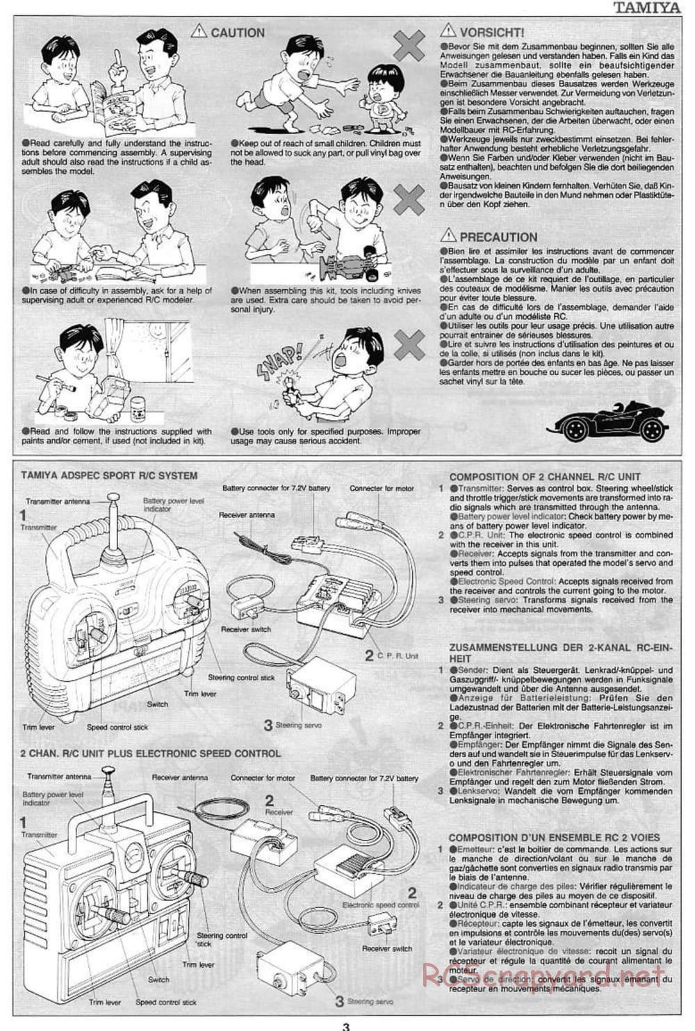 Tamiya - Voltec Fighter - Boy's 4WD Chassis - Manual - Page 3