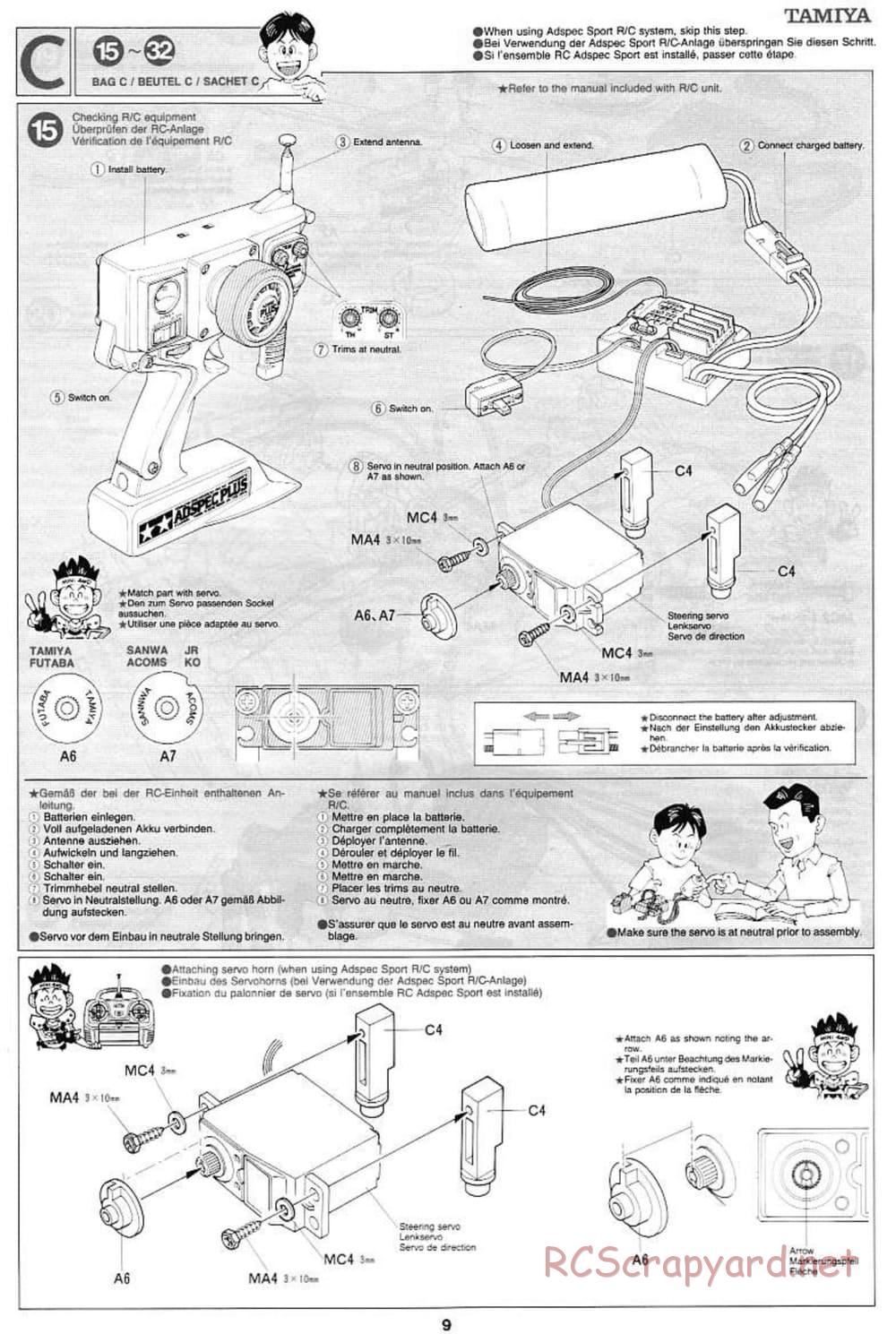 Tamiya - Voltec Fighter - Boy's 4WD Chassis - Manual - Page 9