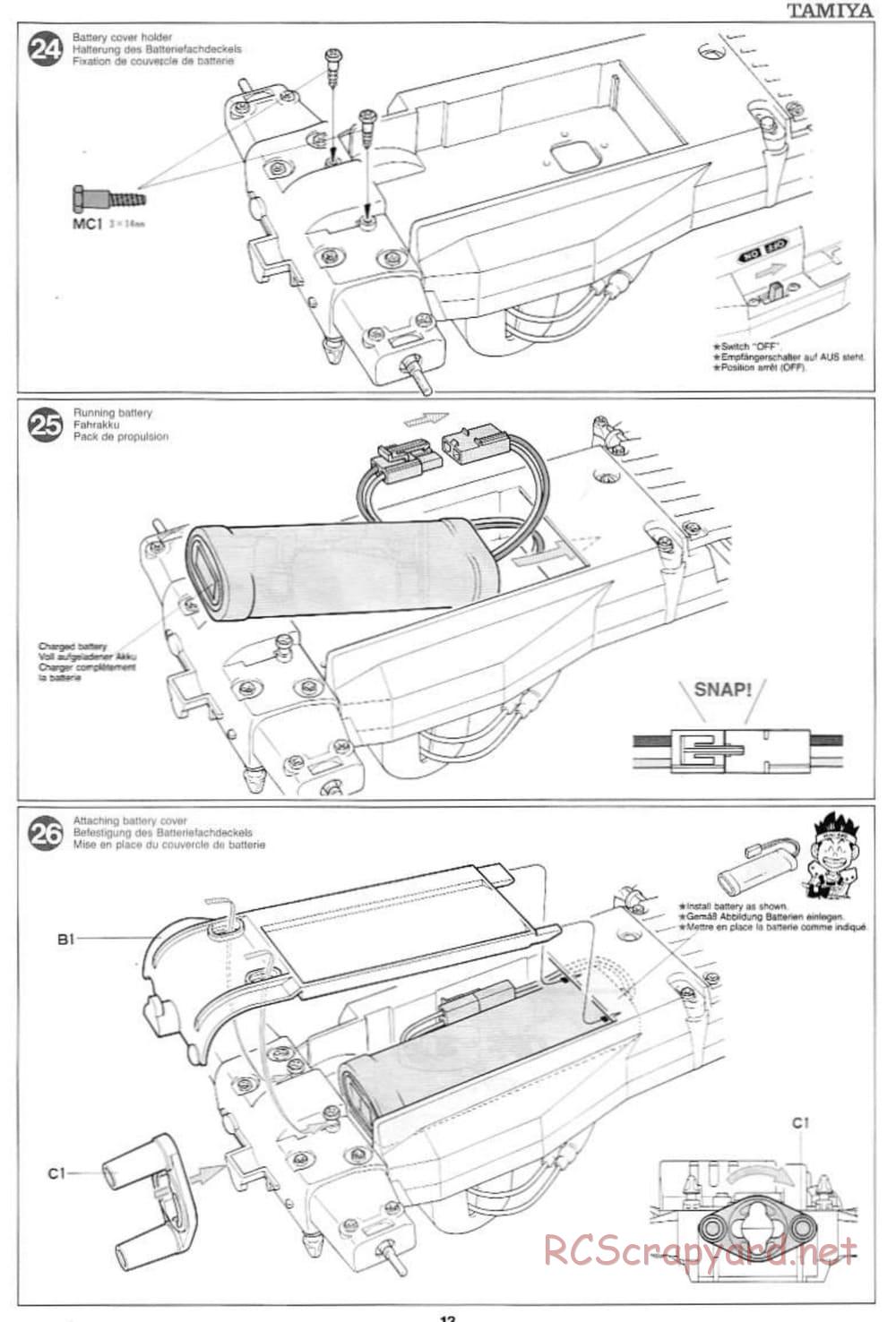 Tamiya - Voltec Fighter - Boy's 4WD Chassis - Manual - Page 13