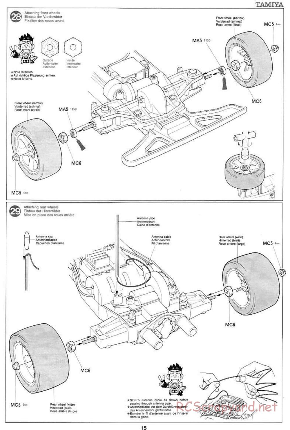 Tamiya - Voltec Fighter - Boy's 4WD Chassis - Manual - Page 15