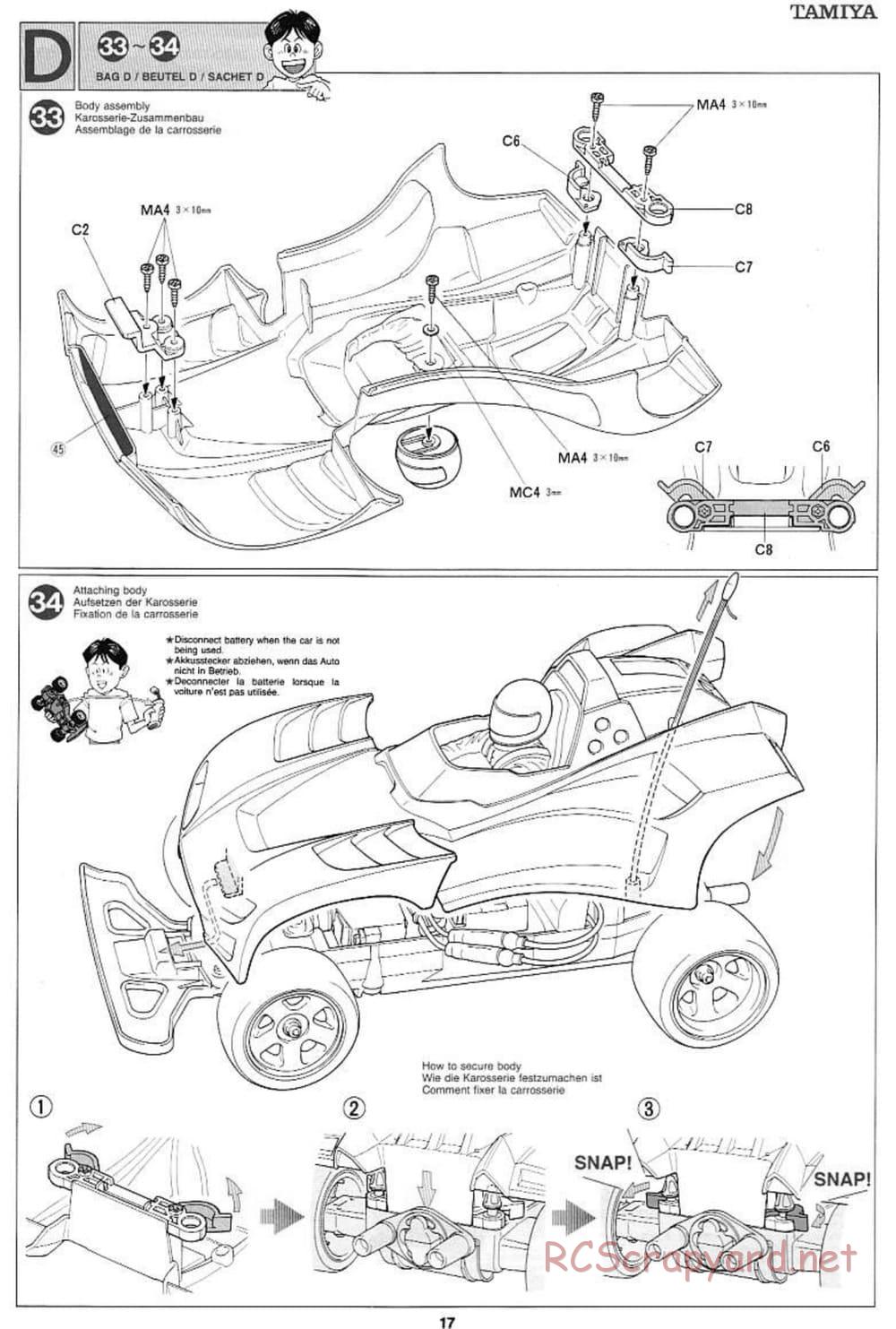 Tamiya - Voltec Fighter - Boy's 4WD Chassis - Manual - Page 17