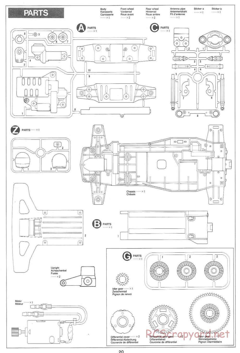 Tamiya - Voltec Fighter - Boy's 4WD Chassis - Manual - Page 20