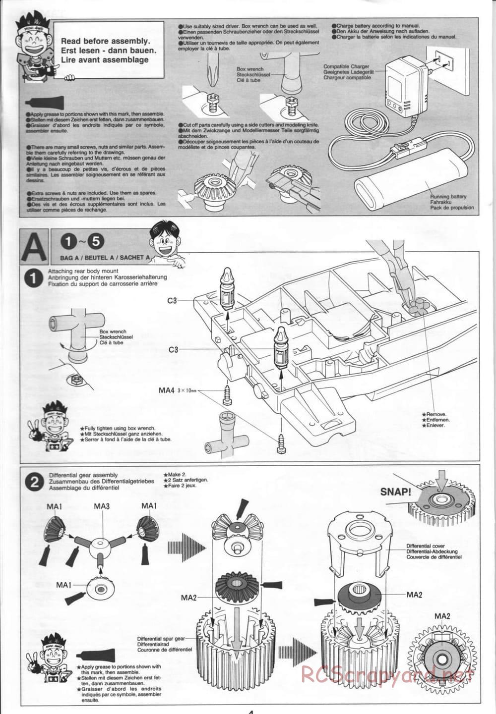Tamiya - Thunder Blitz - Boy's 4WD Chassis - Manual - Page 4
