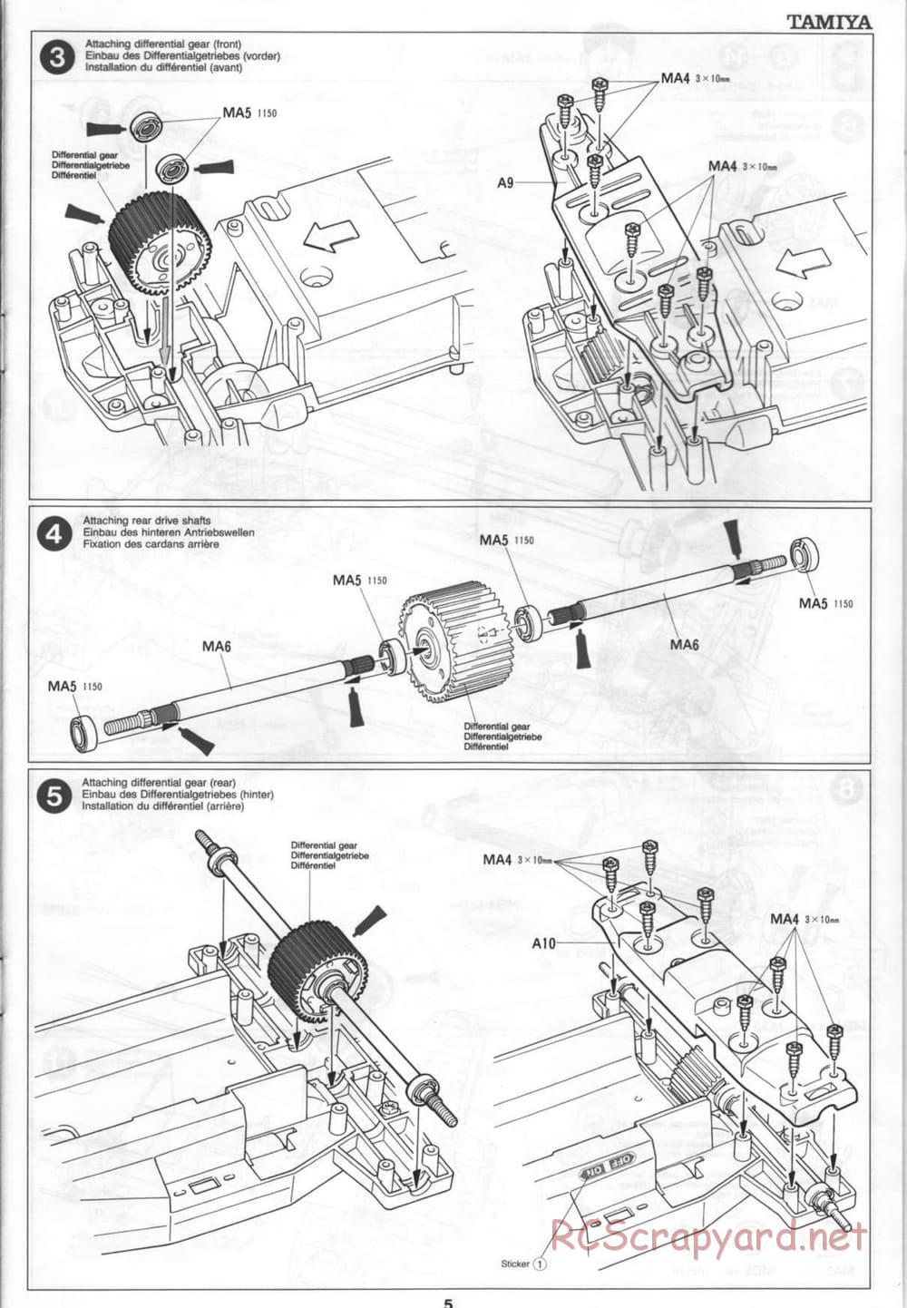 Tamiya - Thunder Blitz - Boy's 4WD Chassis - Manual - Page 5