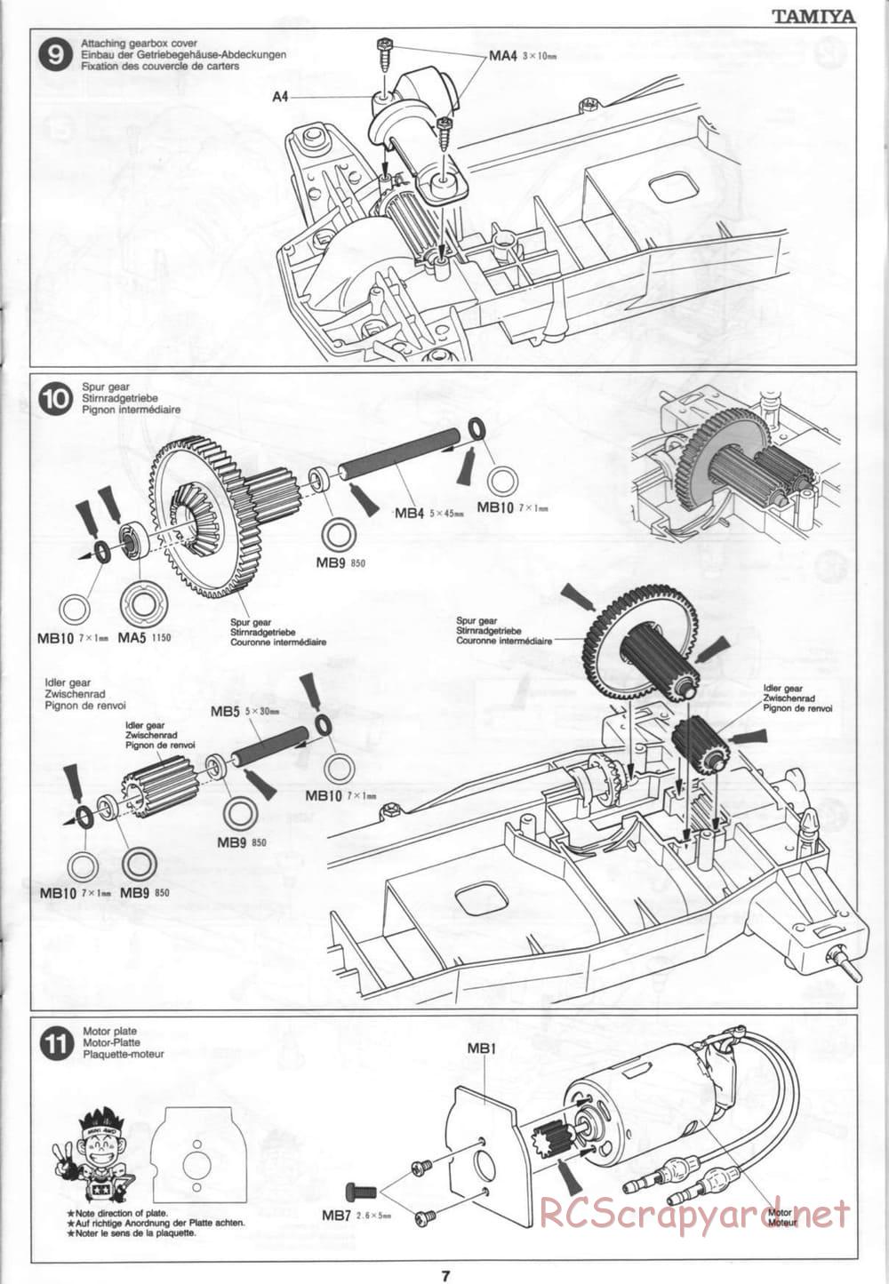 Tamiya - Thunder Blitz - Boy's 4WD Chassis - Manual - Page 7