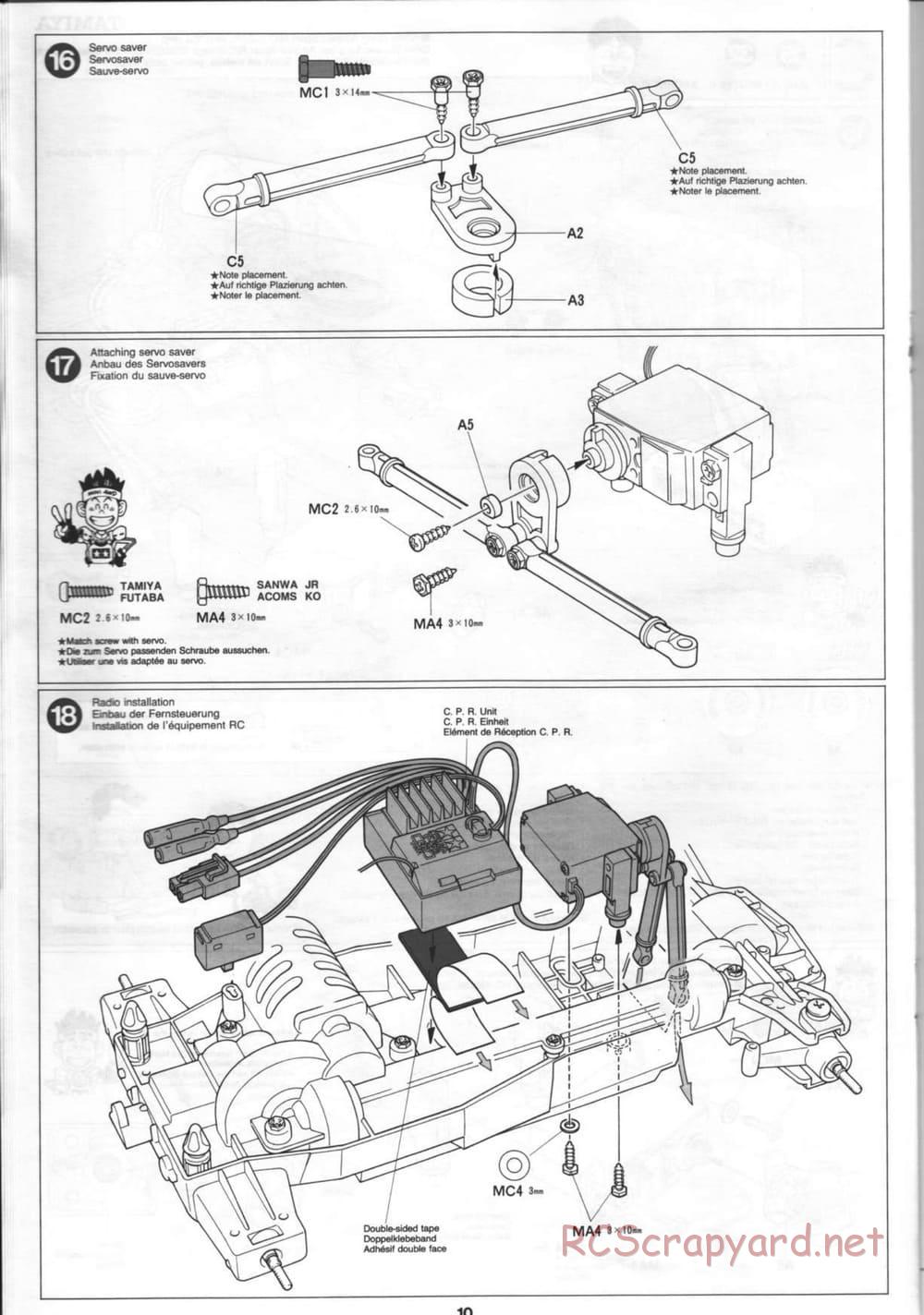 Tamiya - Thunder Blitz - Boy's 4WD Chassis - Manual - Page 10