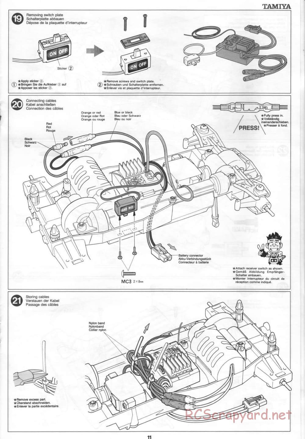 Tamiya - Thunder Blitz - Boy's 4WD Chassis - Manual - Page 11