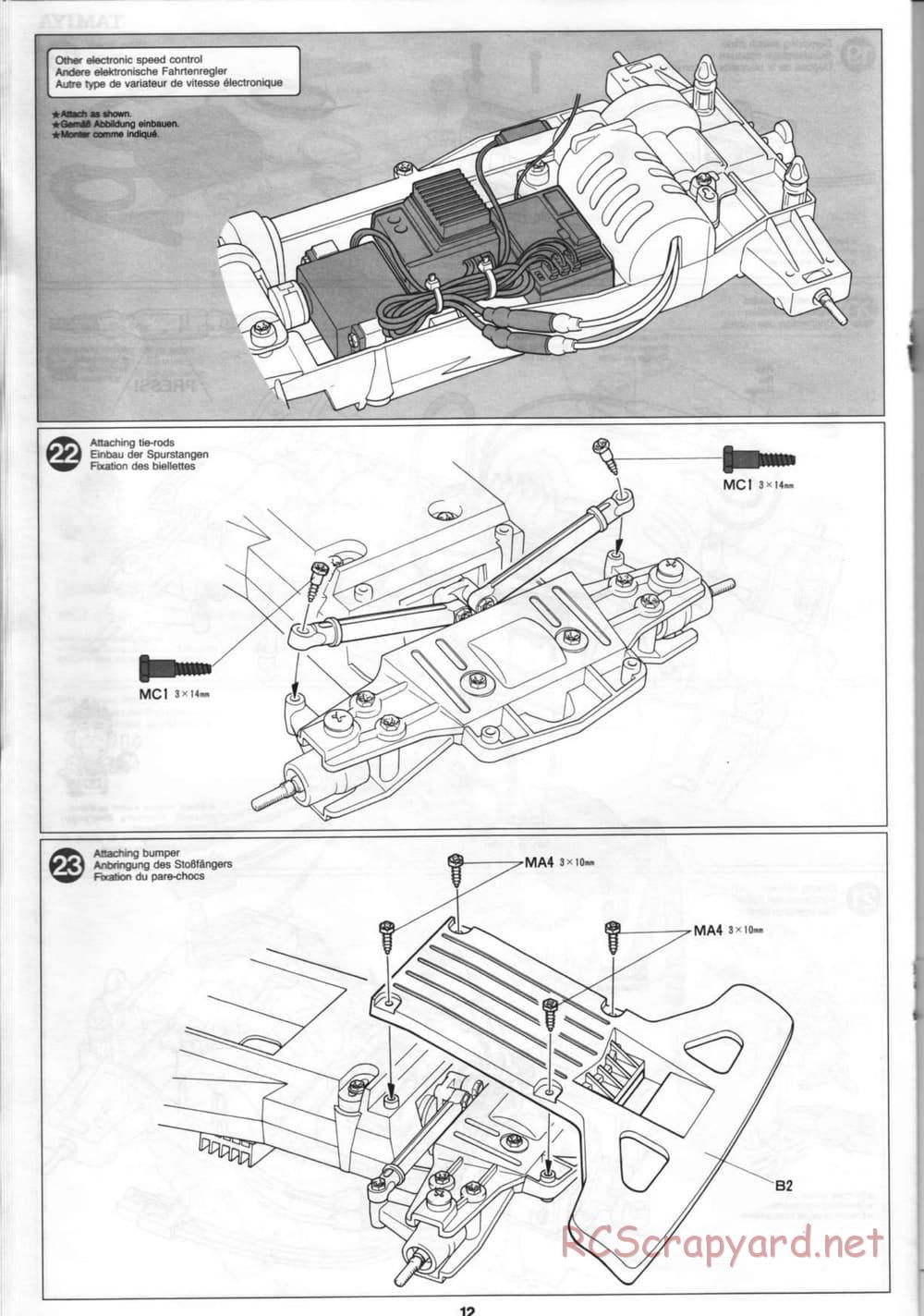 Tamiya - Thunder Blitz - Boy's 4WD Chassis - Manual - Page 12