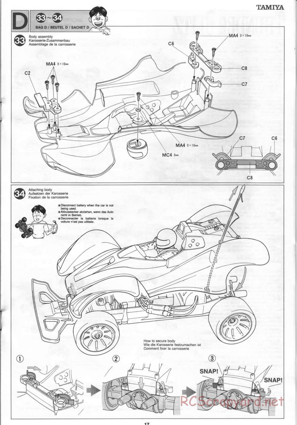 Tamiya - Thunder Blitz - Boy's 4WD Chassis - Manual - Page 17