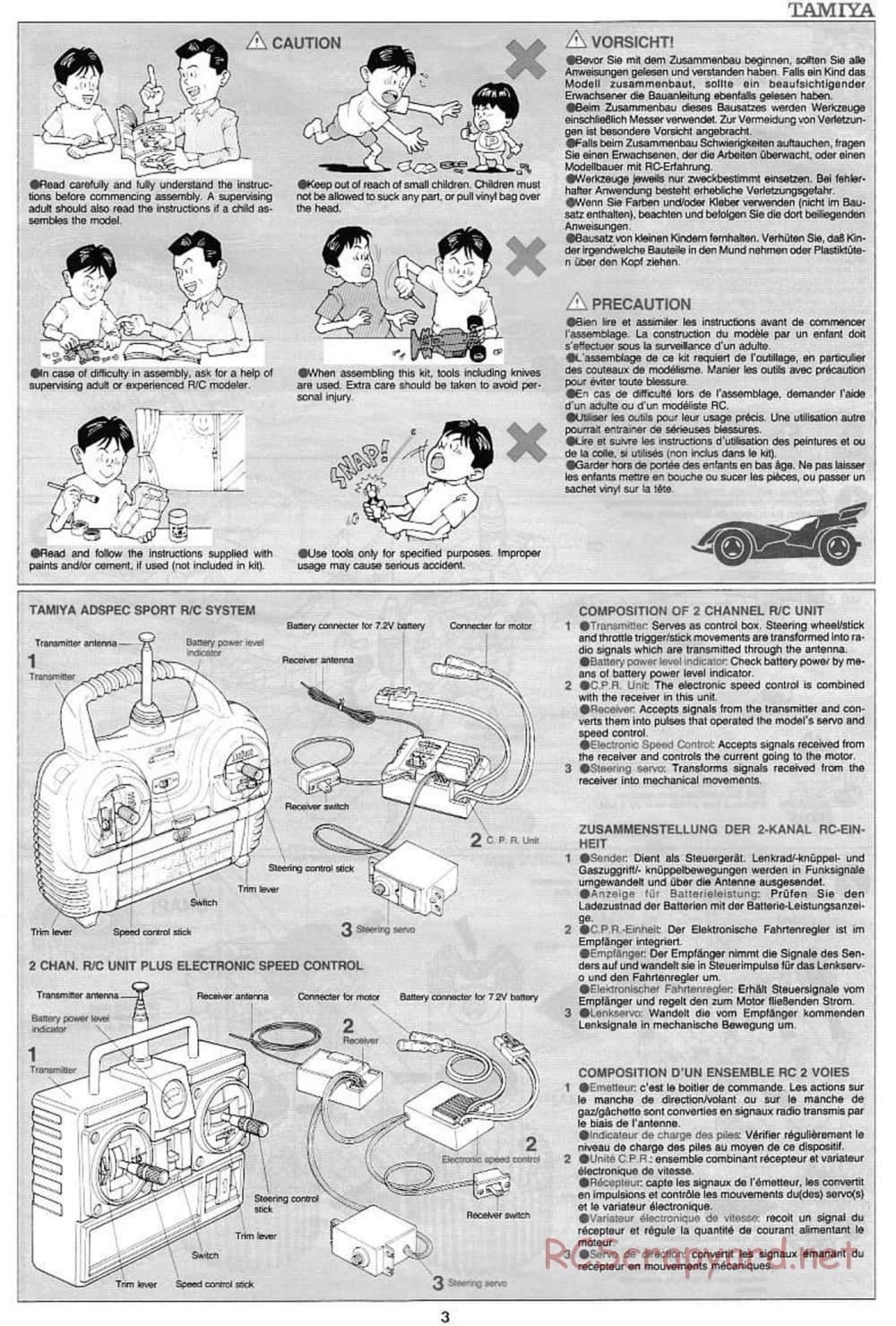 Tamiya - Wild Ceptor - Boy's 4WD Chassis - Manual - Page 3