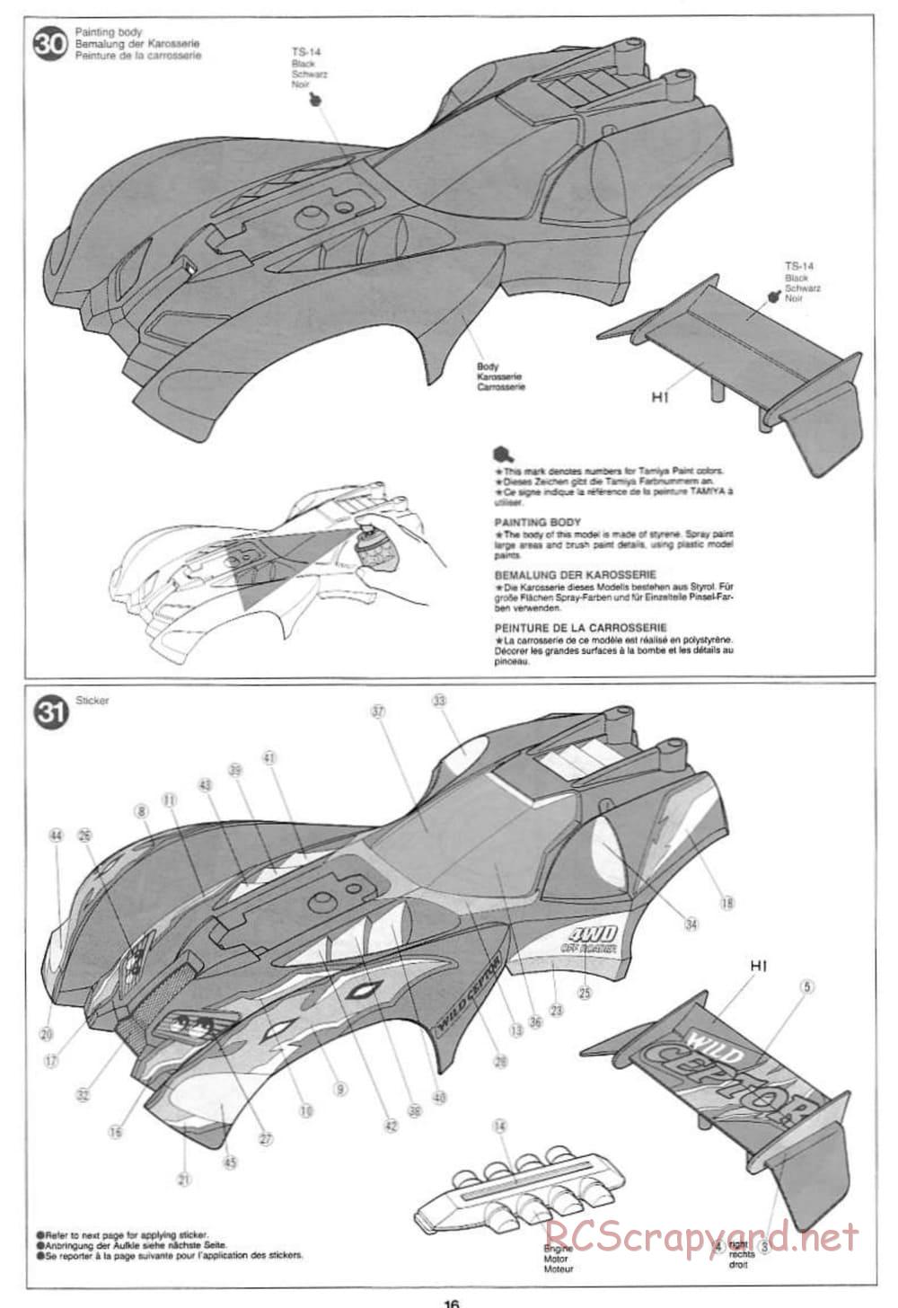 Tamiya - Wild Ceptor - Boy's 4WD Chassis - Manual - Page 16