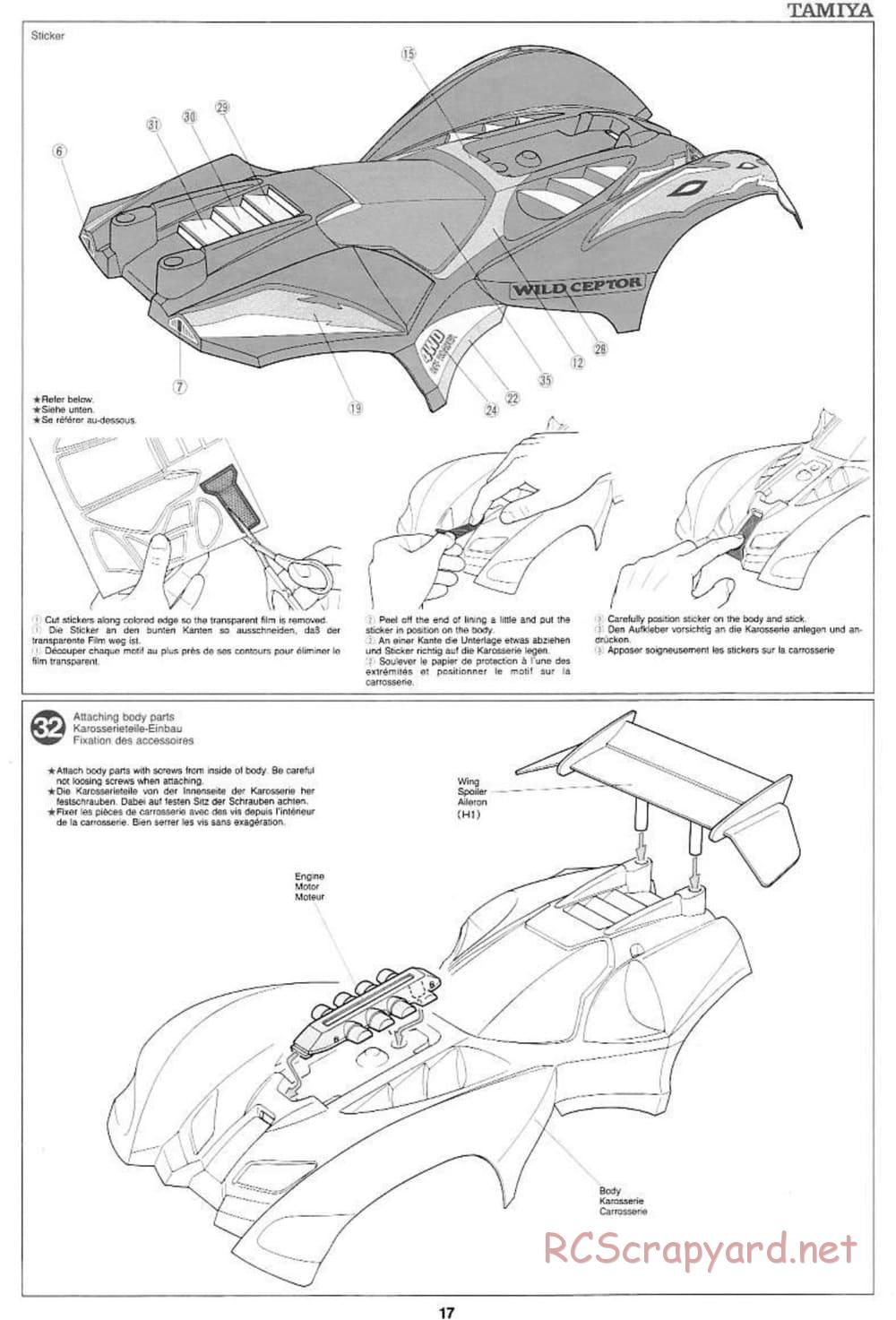 Tamiya - Wild Ceptor - Boy's 4WD Chassis - Manual - Page 17