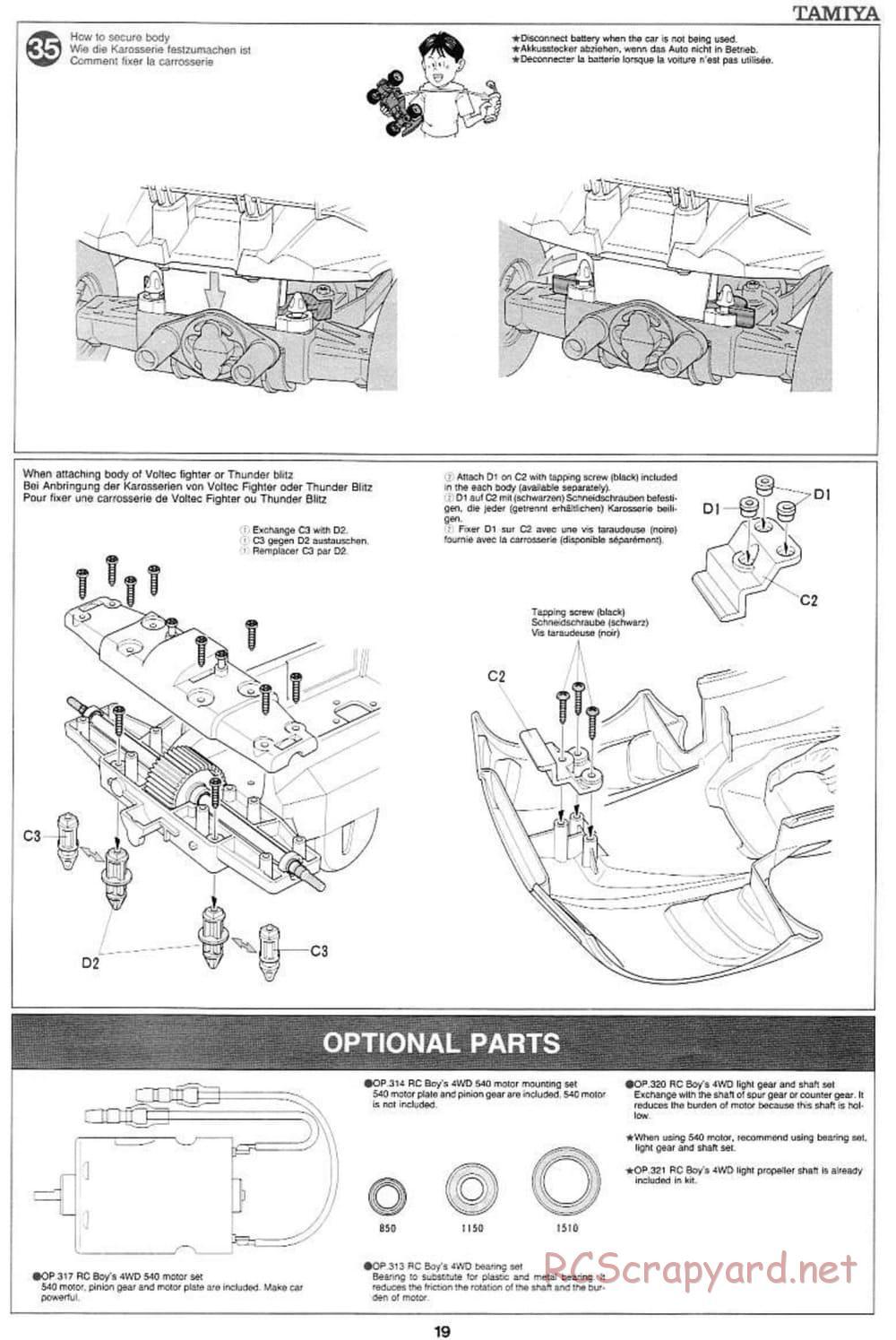 Tamiya - Wild Ceptor - Boy's 4WD Chassis - Manual - Page 19