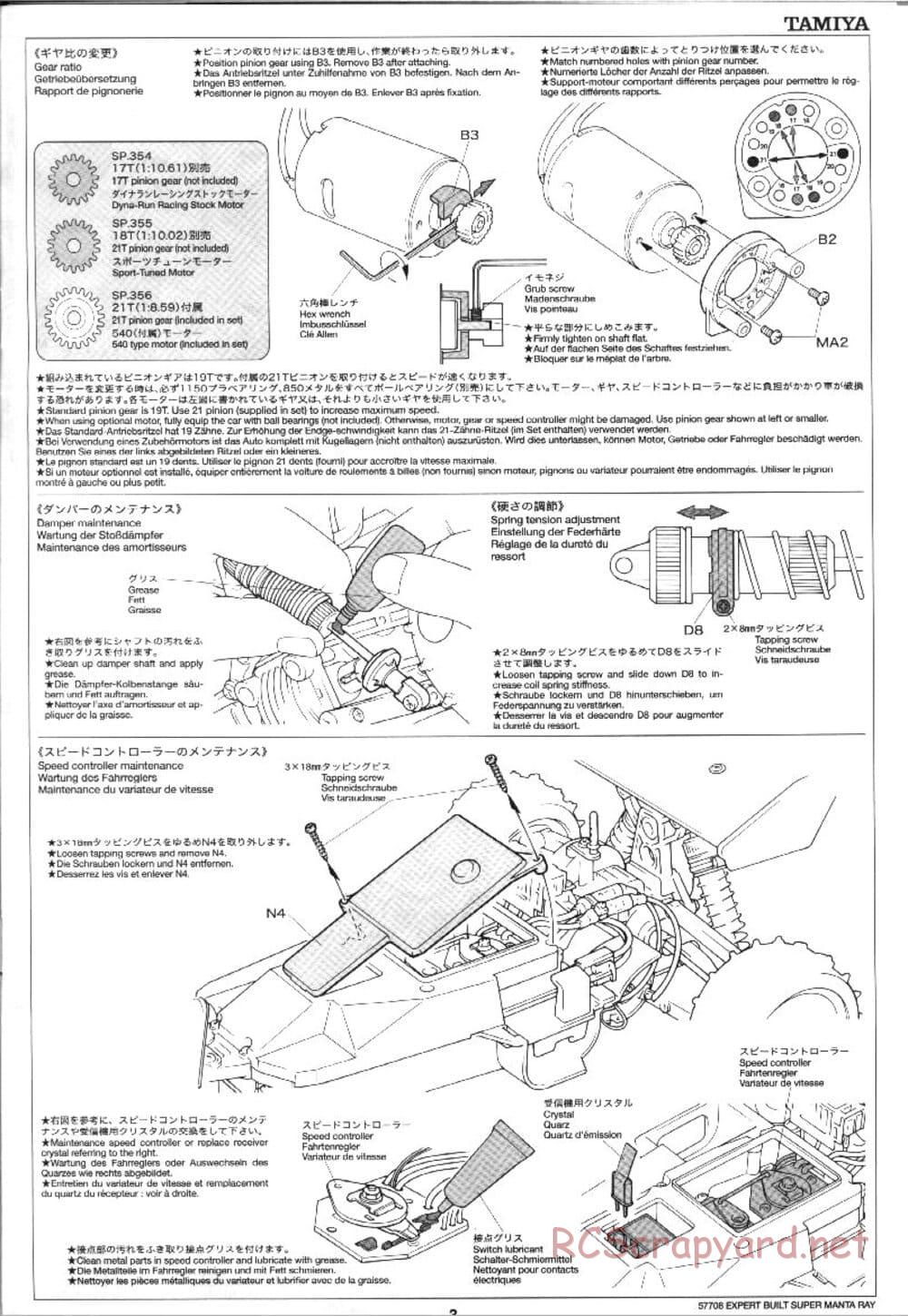 Tamiya - XB Super Manta Ray - DF-01 Chassis - Manual - Page 3
