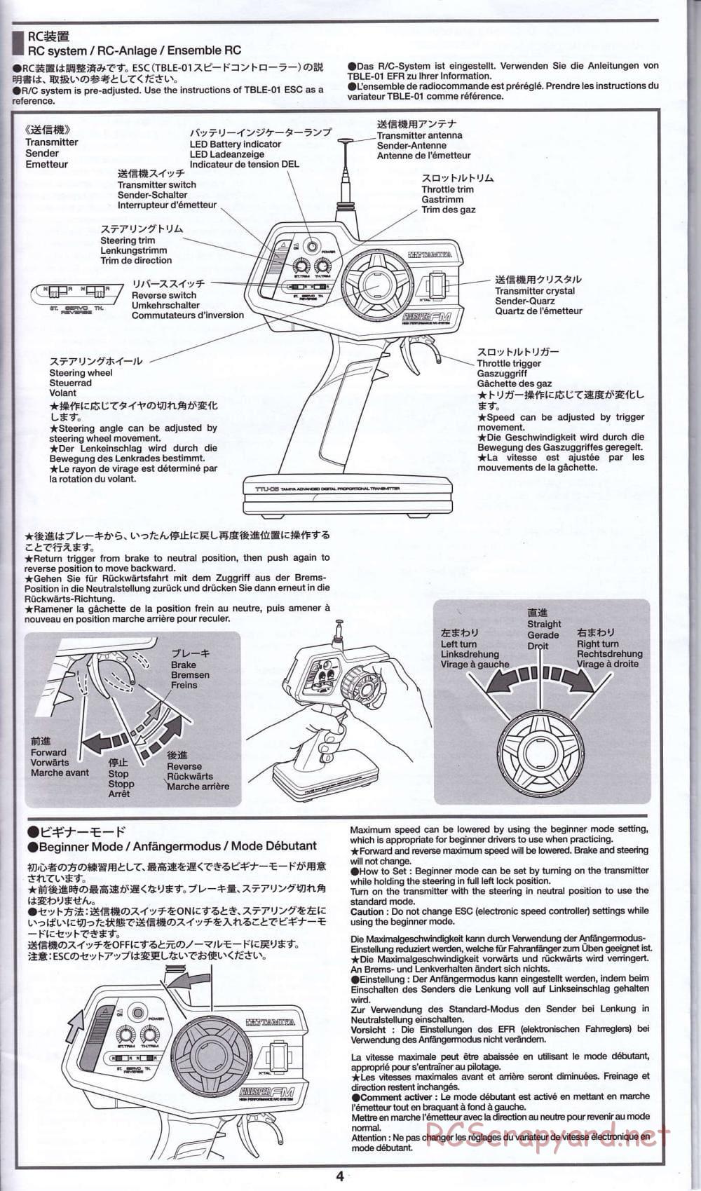 Tamiya - XB Super Levant - TB-01 Chassis - Manual - Page 4