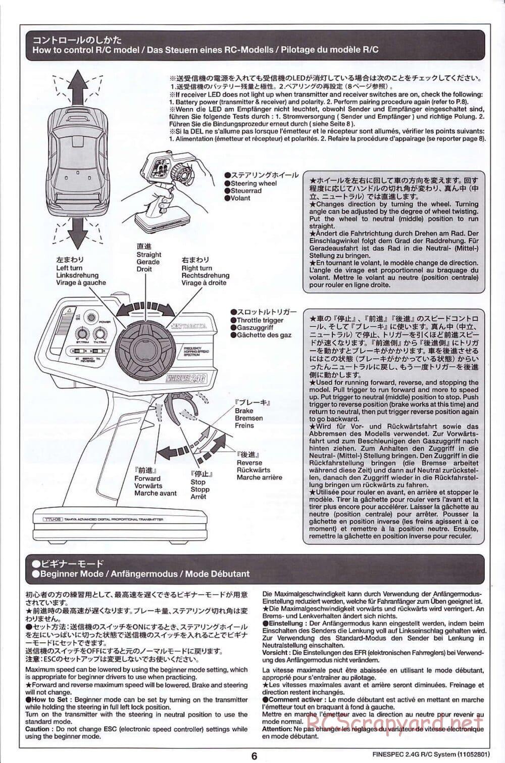Tamiya - SA TT-02 - Radio - Manual - Page 6