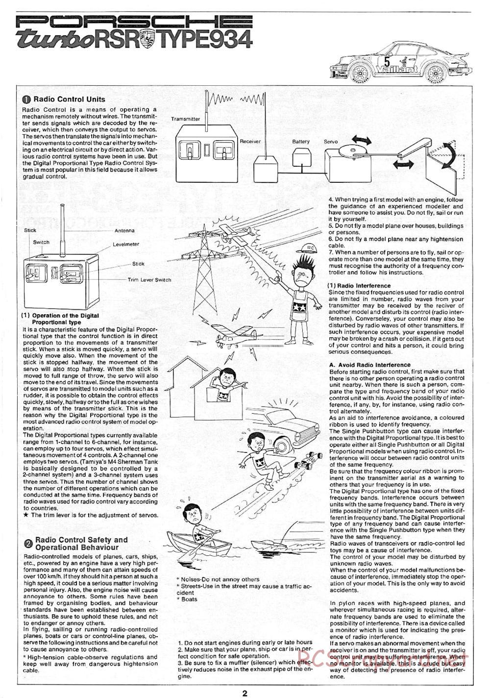 Tamiya - Porsche 934 Turbo RSR - 58001 - Manual - Page 2