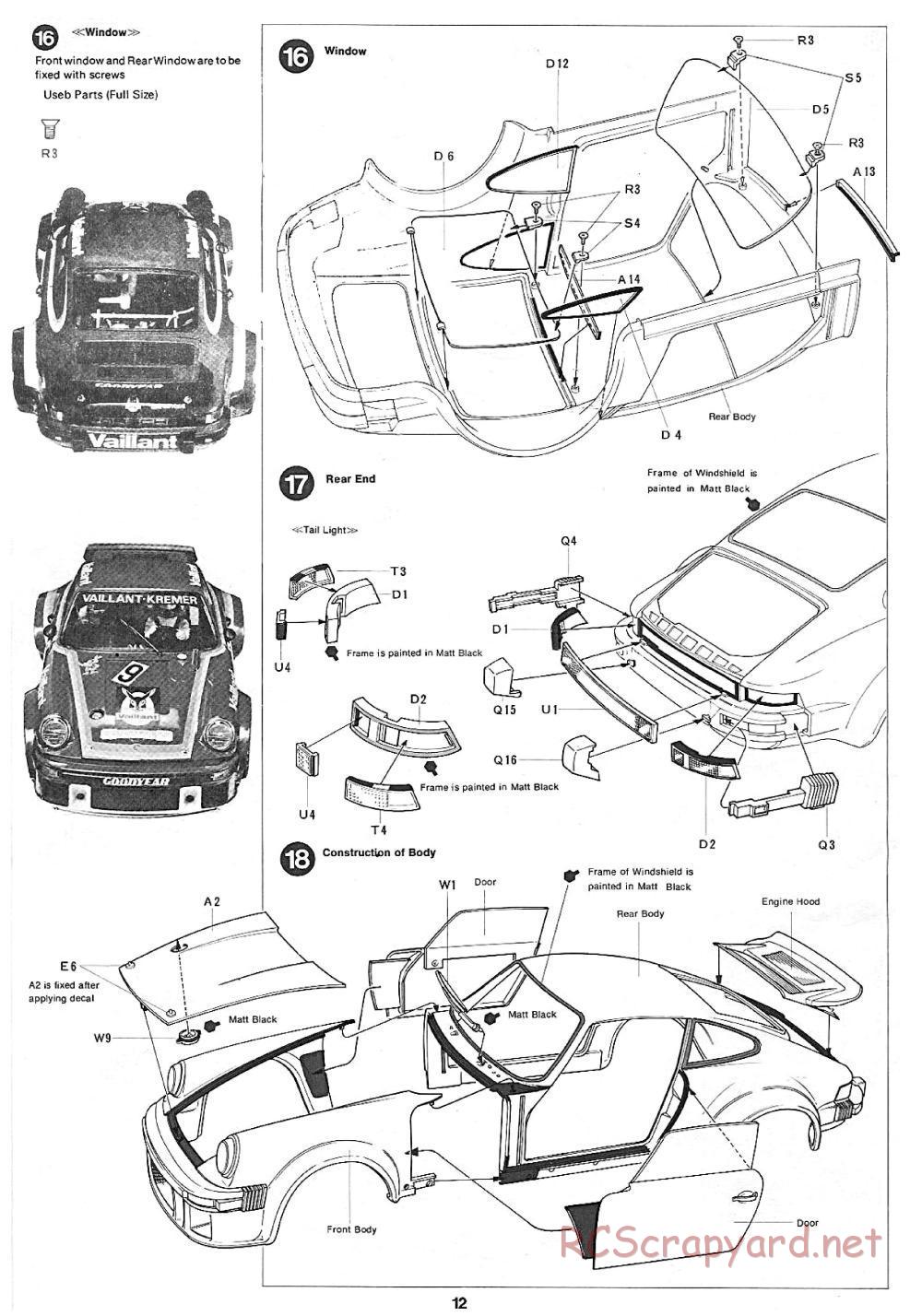 Tamiya - Porsche 934 Turbo RSR - 58001 - Manual - Page 12