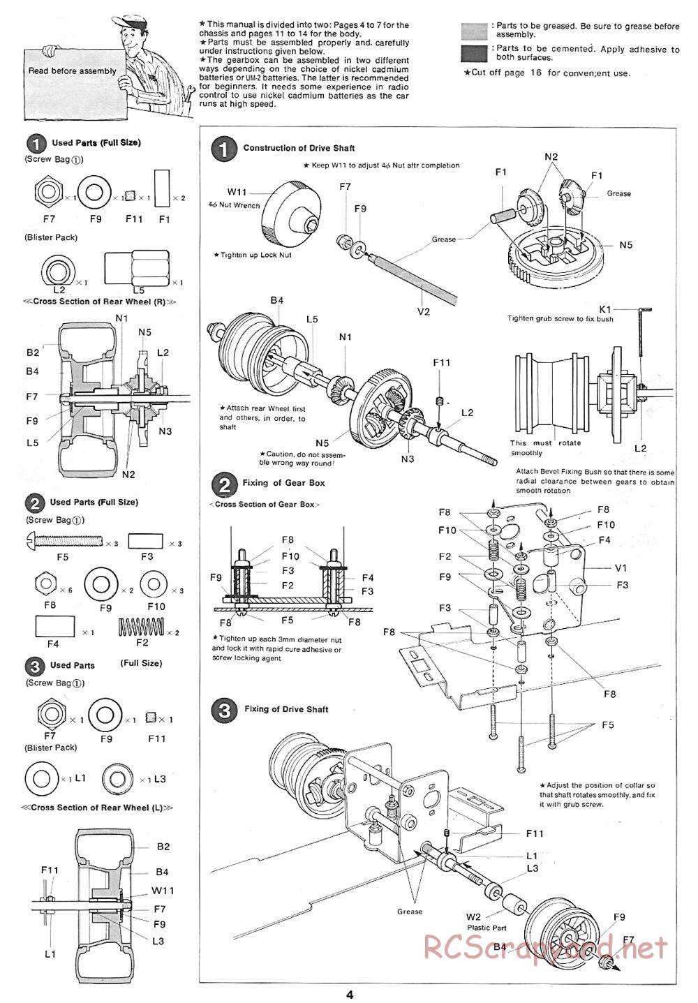 Tamiya - Porsche 934 Turbo RSR - 58001 - Manual - Page 4