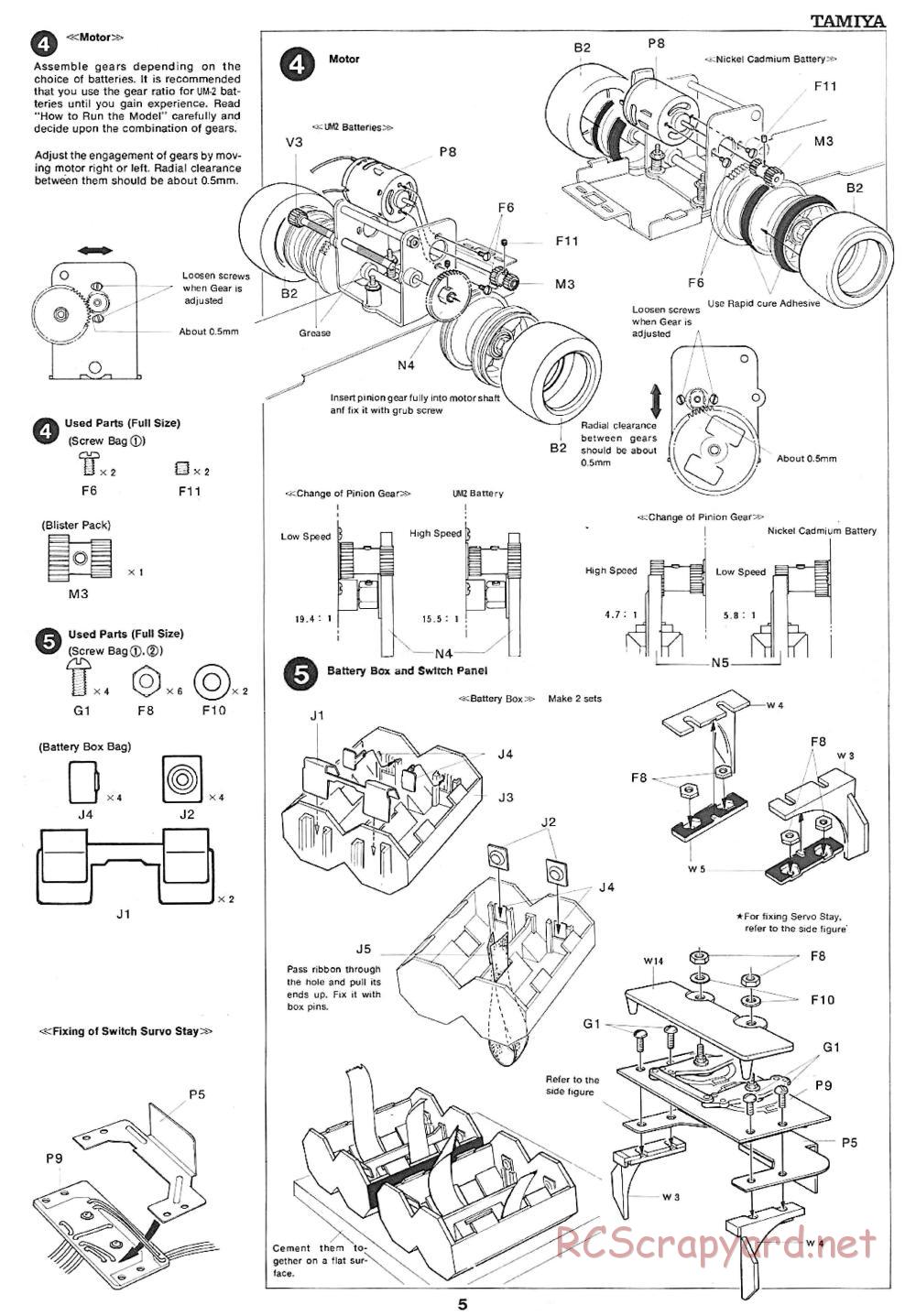 Tamiya - Porsche 934 Turbo RSR - 58001 - Manual - Page 5