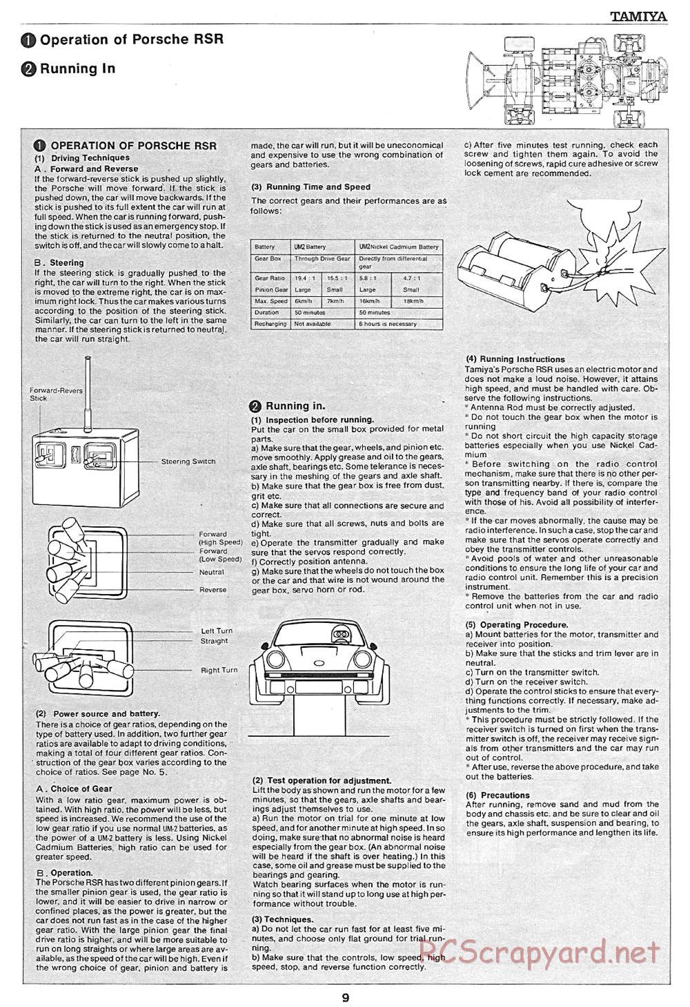 Tamiya - Porsche 934 Turbo RSR - 58001 - Manual - Page 9