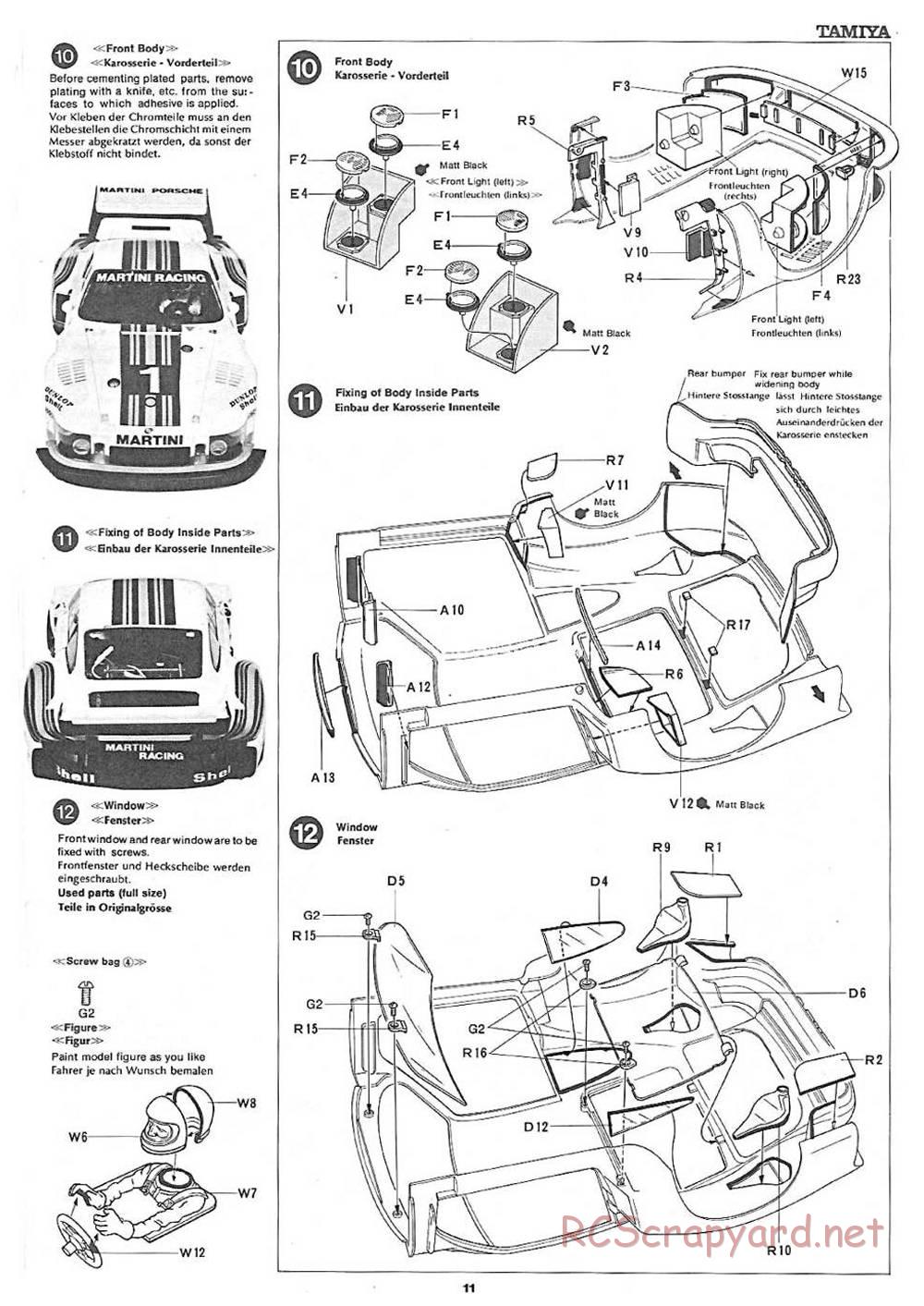 Tamiya - Martini Porsche 935 Turbo - 58002 - Manual - Page 11