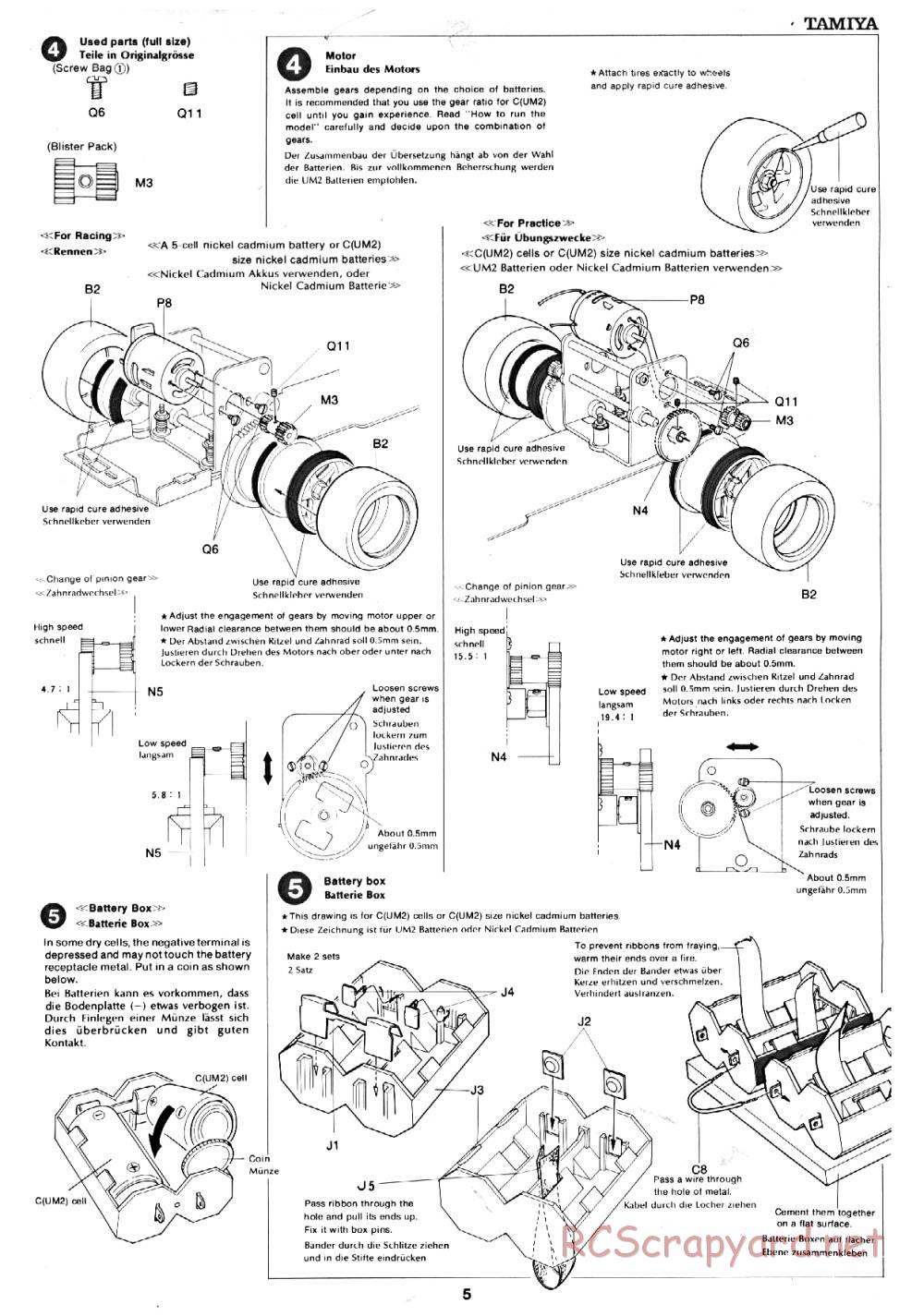 Tamiya - Martini Porsche 935 Turbo - 58002 - Manual - Page 5