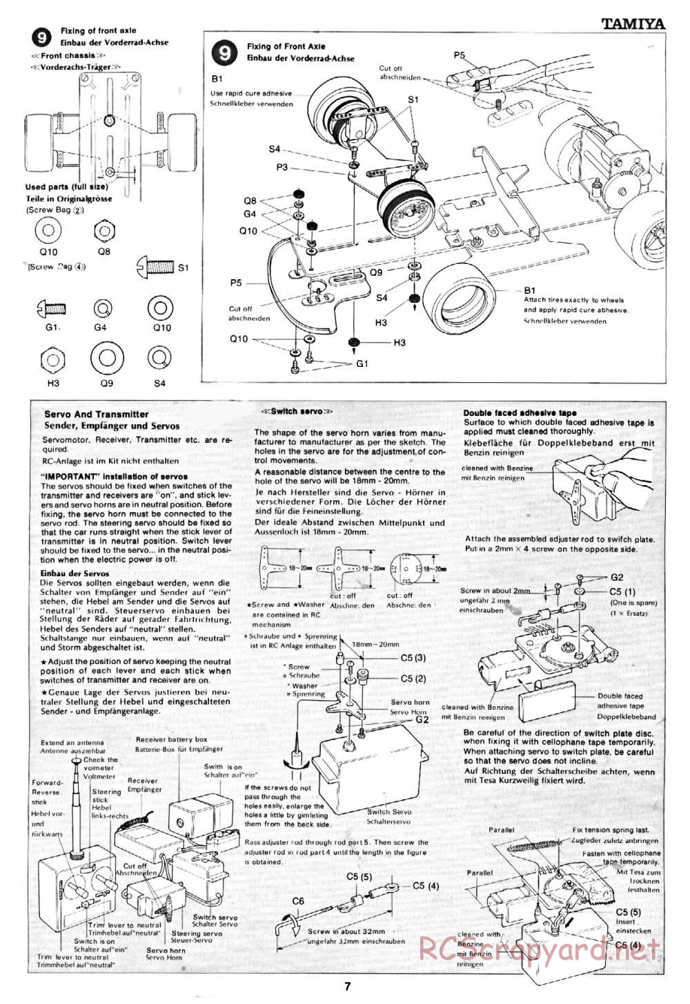 Tamiya - Martini Porsche 935 Turbo - 58002 - Manual - Page 7