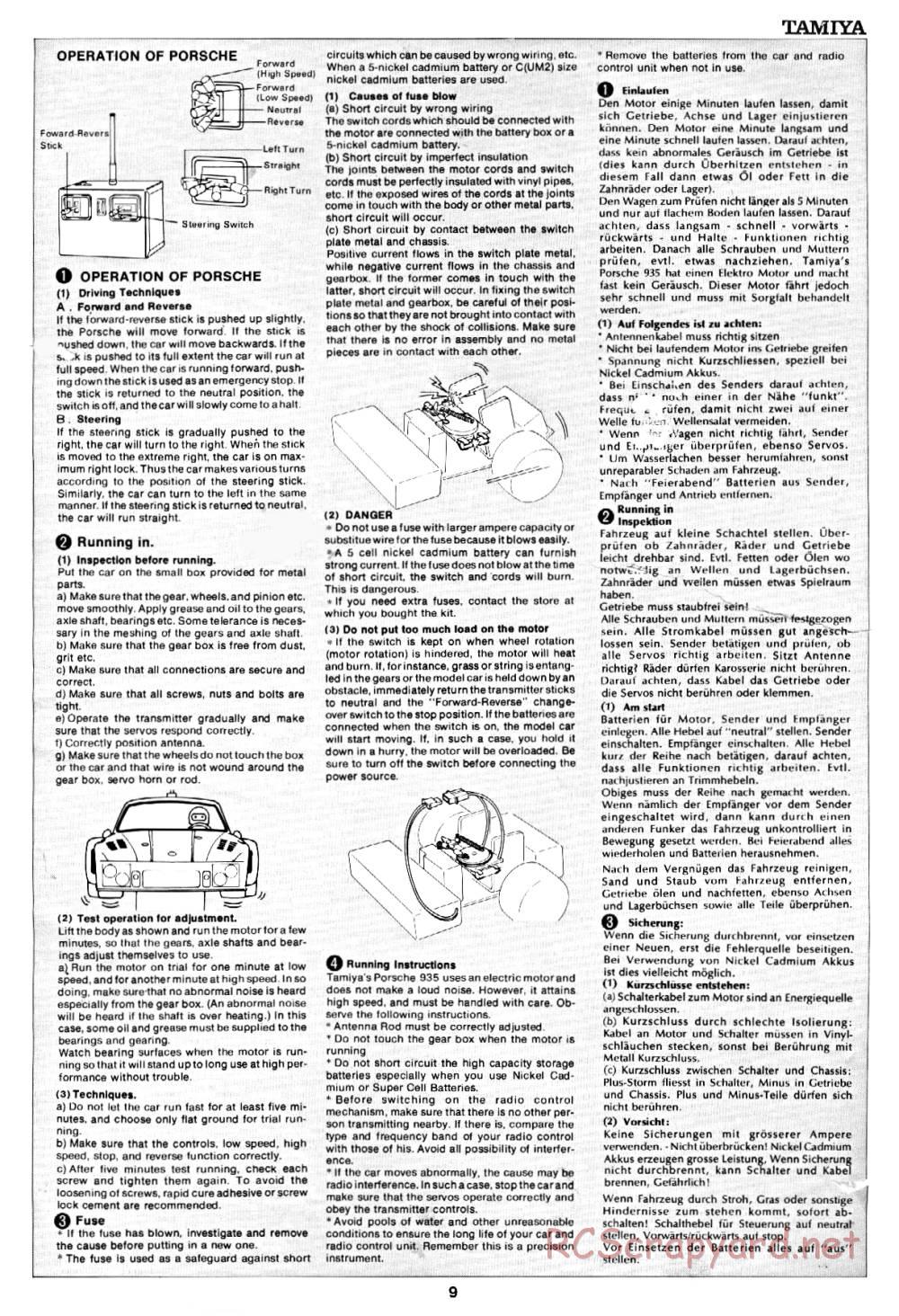 Tamiya - Martini Porsche 935 Turbo - 58002 - Manual - Page 9