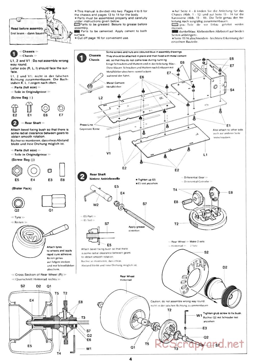 Tamiya - Tyrrell P34 Six Wheeler - 58003 - Manual - Page 4