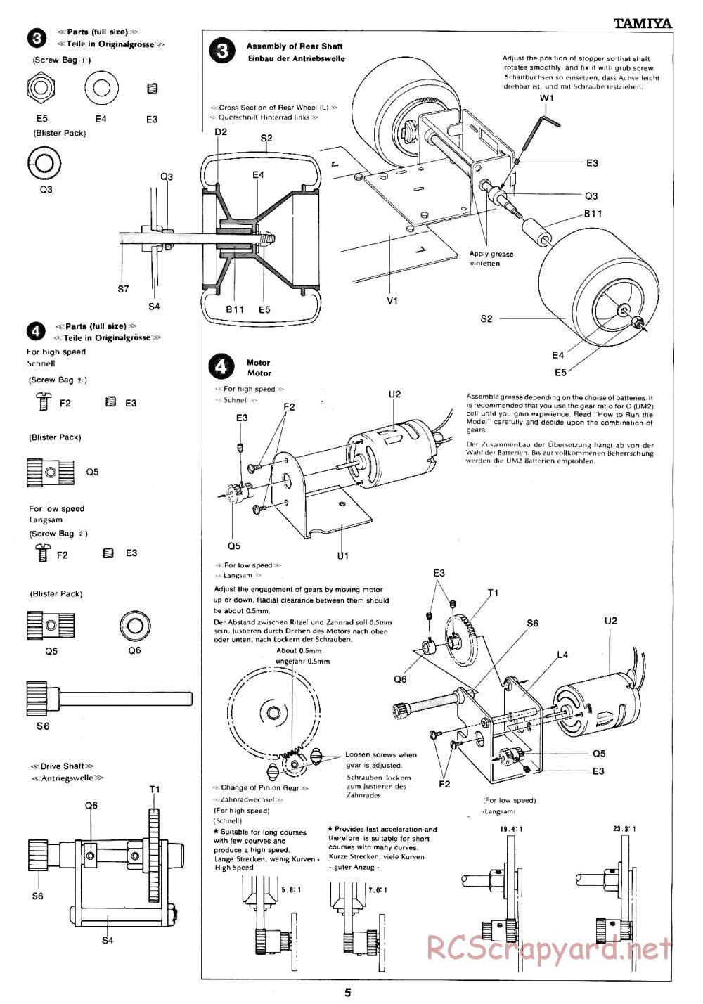 Tamiya - Tyrrell P34 Six Wheeler - 58003 - Manual - Page 5