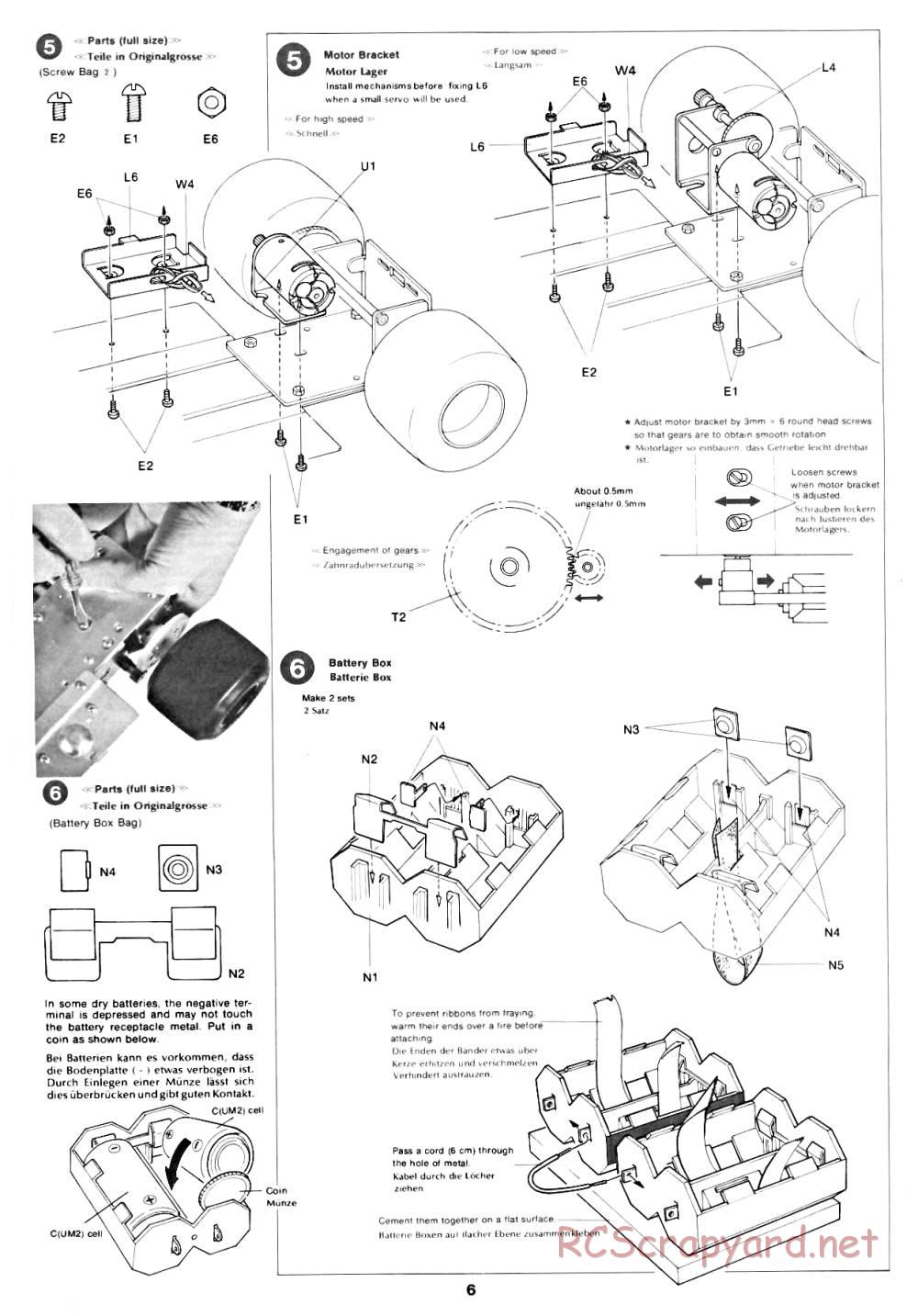Tamiya - Tyrrell P34 Six Wheeler - 58003 - Manual - Page 6